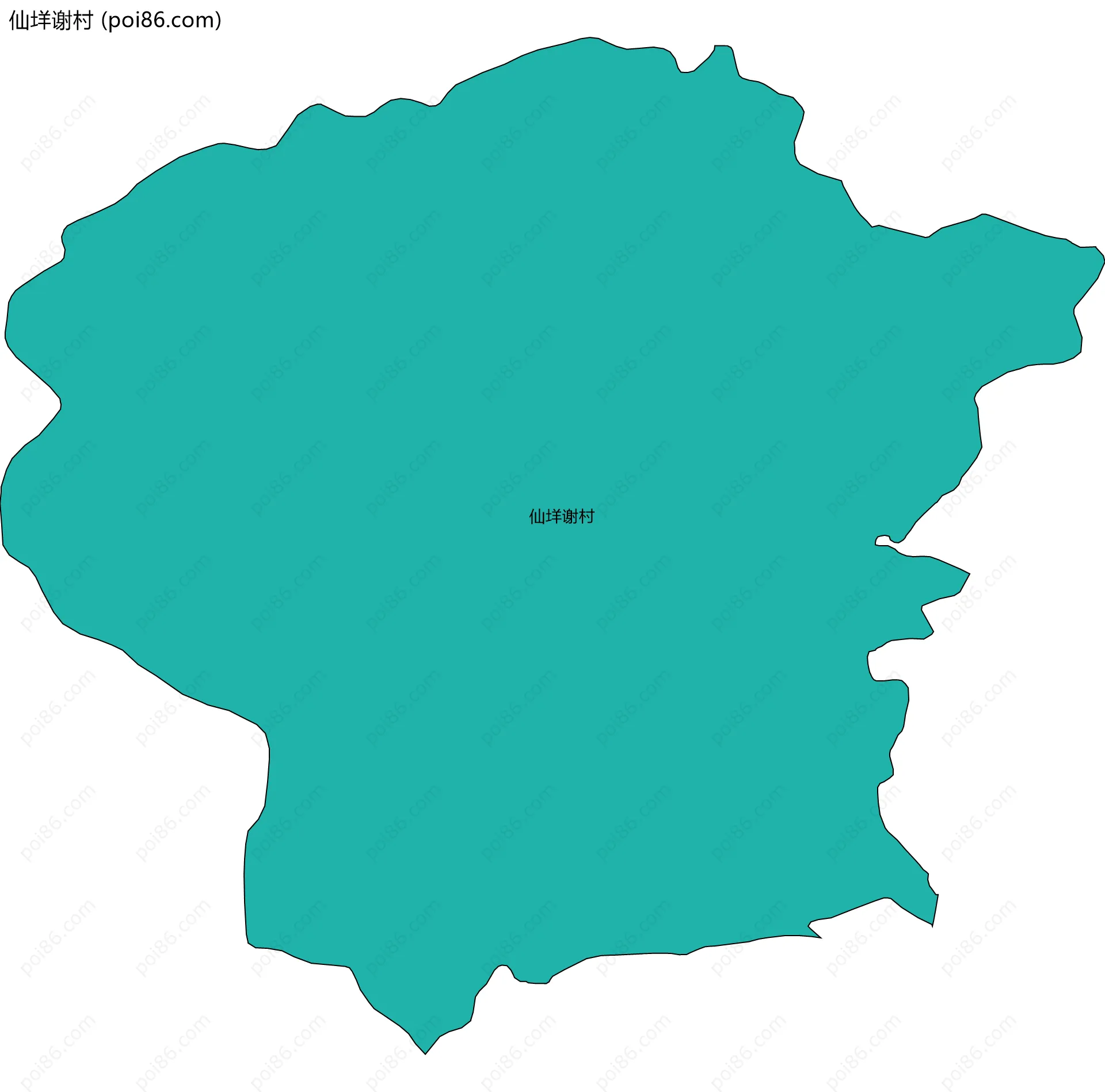 仙垟谢村边界地图