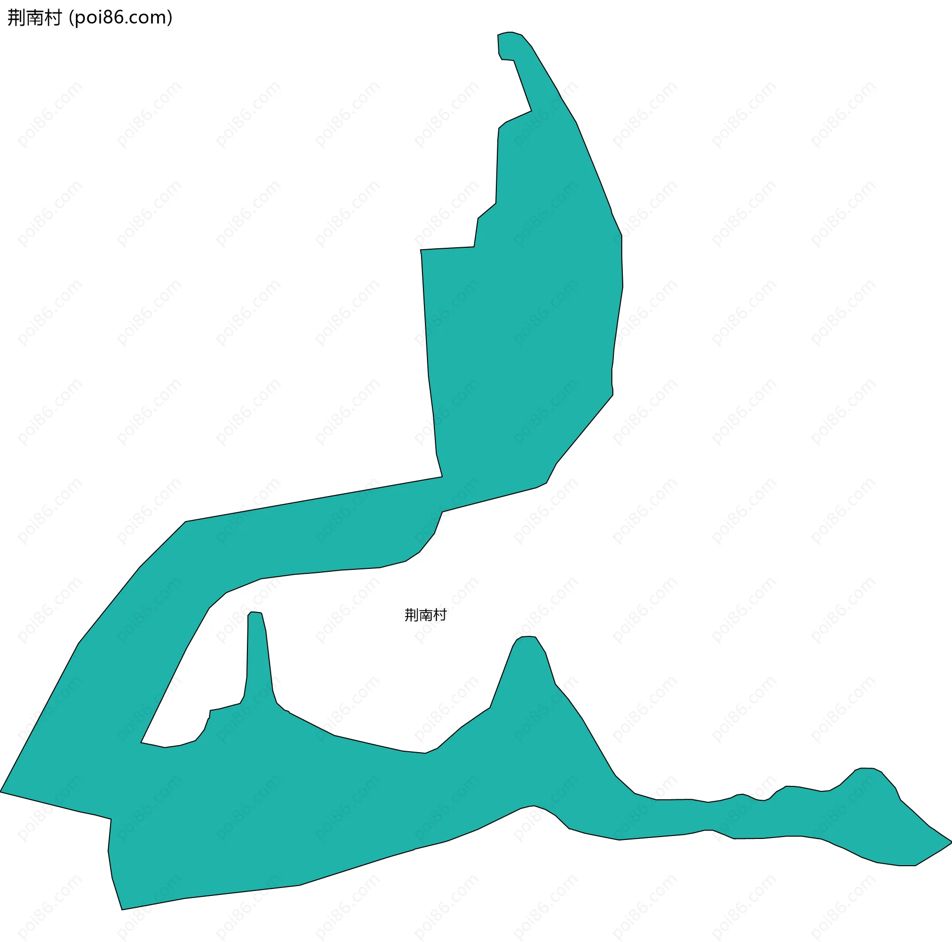 荆南村边界地图