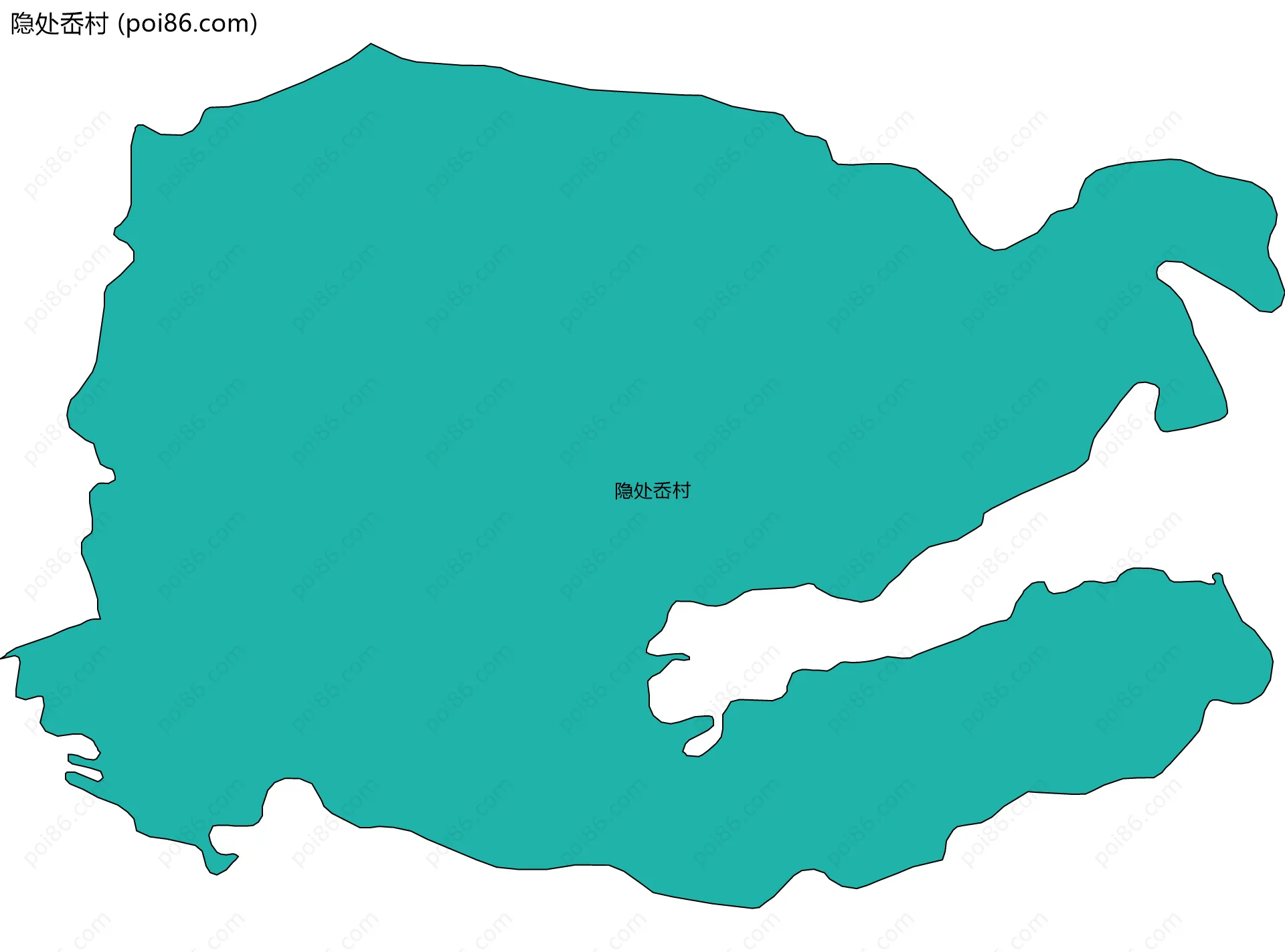 隐处岙村边界地图