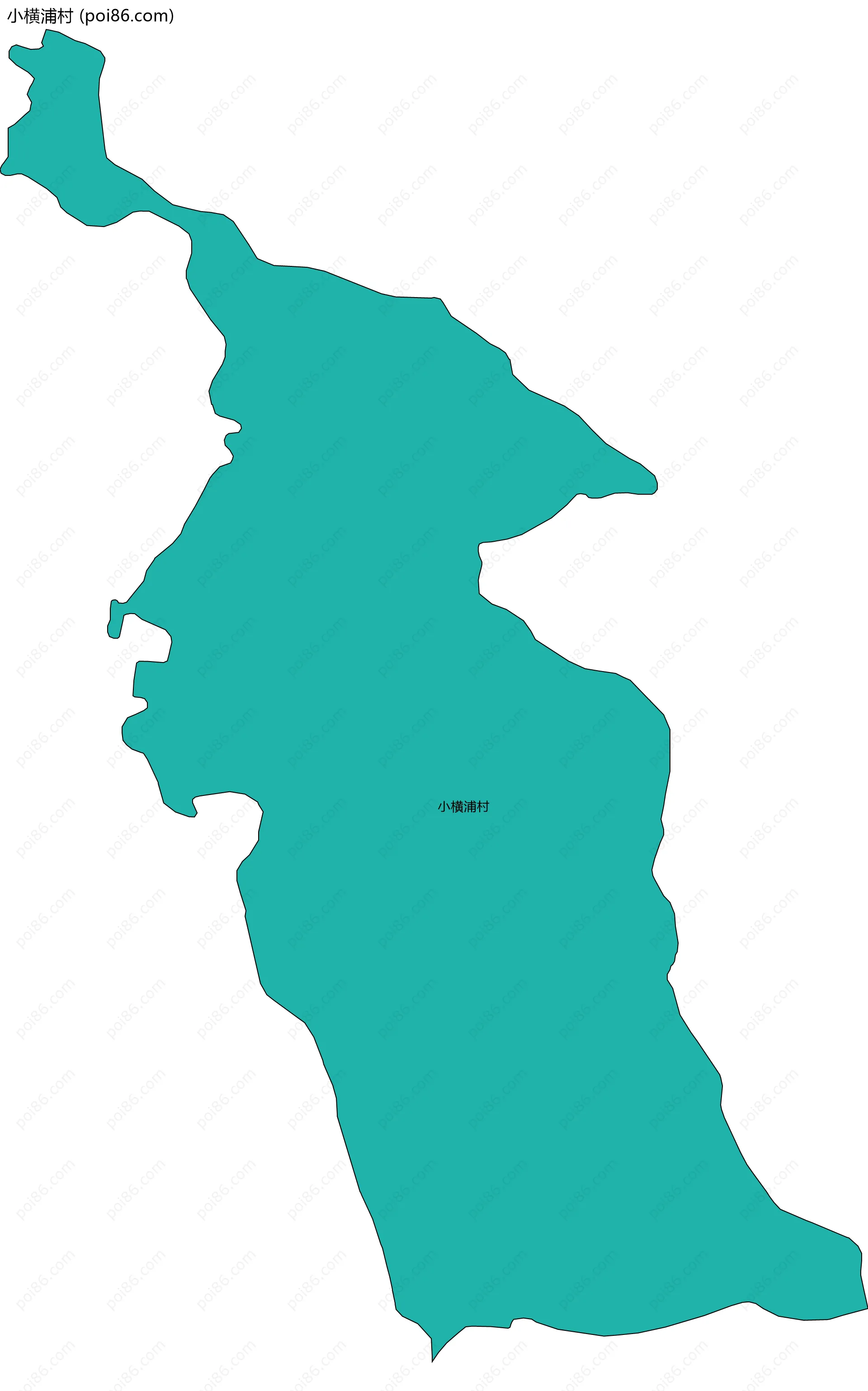 小横浦村边界地图