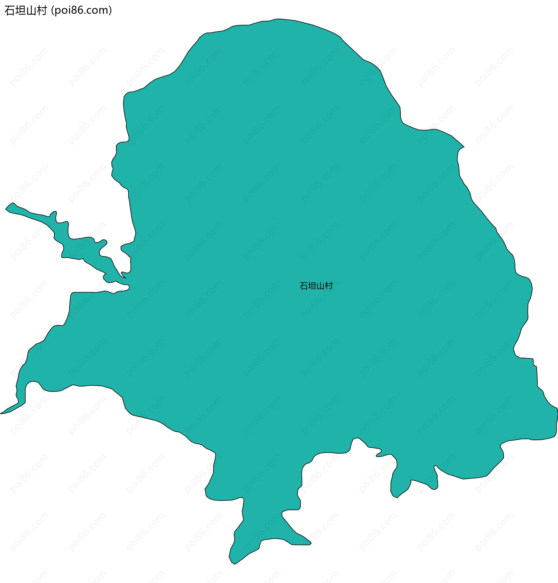 石坦山村边界地图