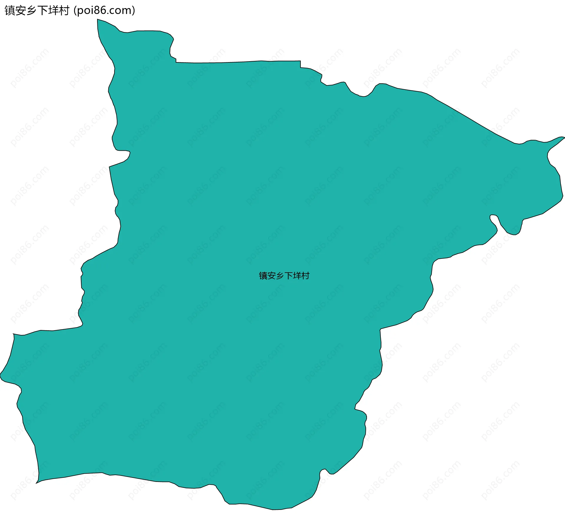 镇安乡下垟村边界地图