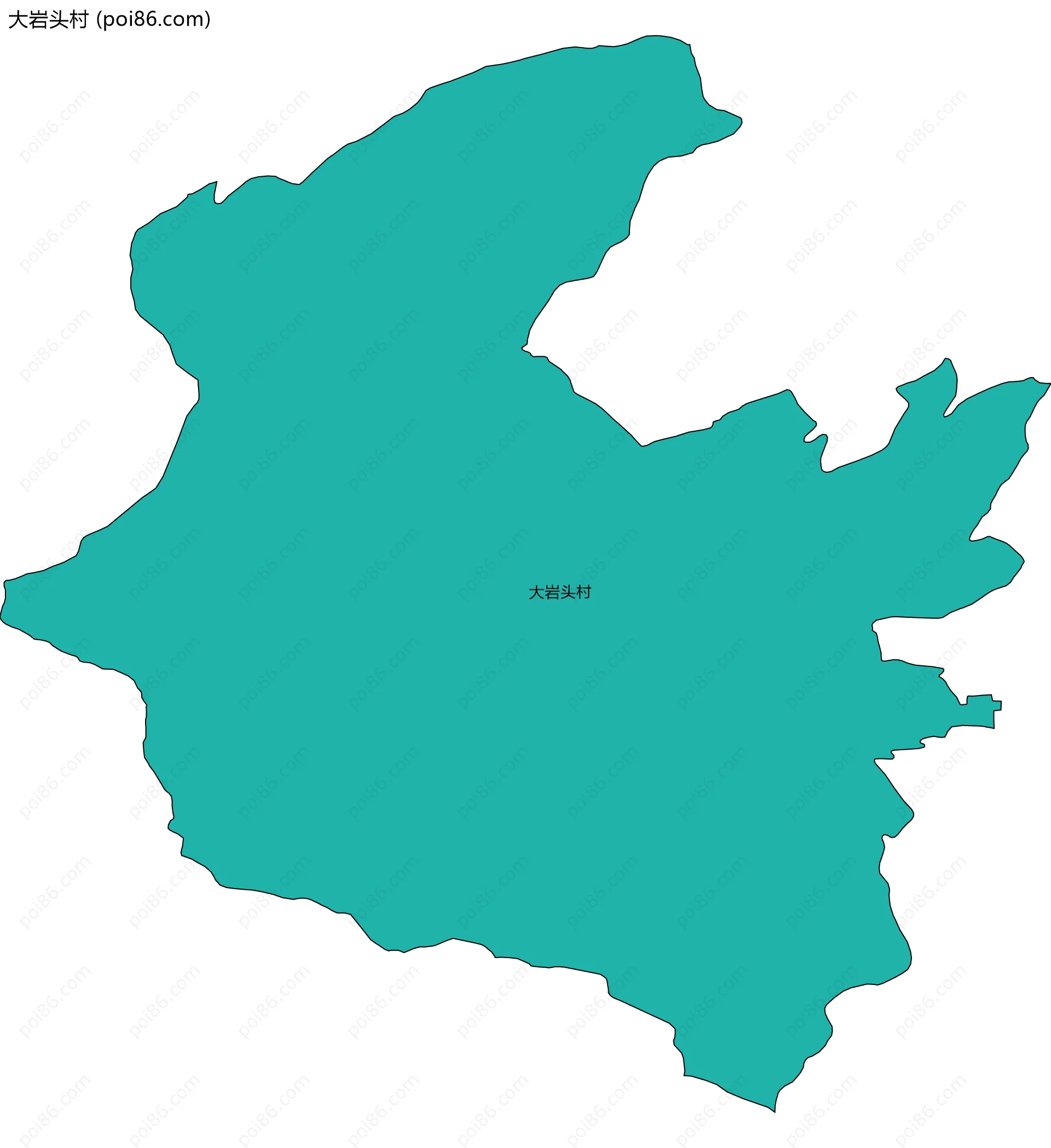 大岩头村边界地图