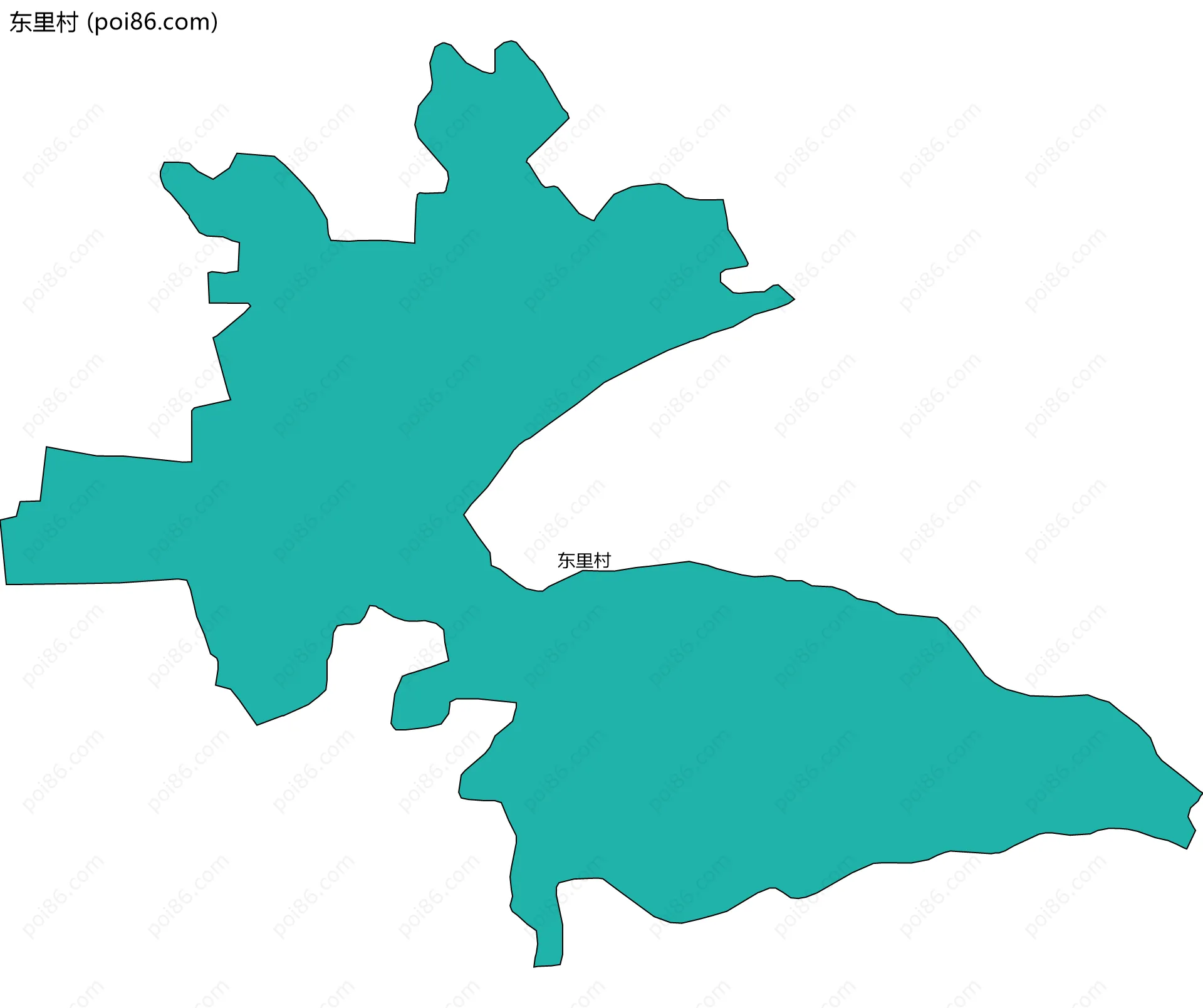 东里村边界地图