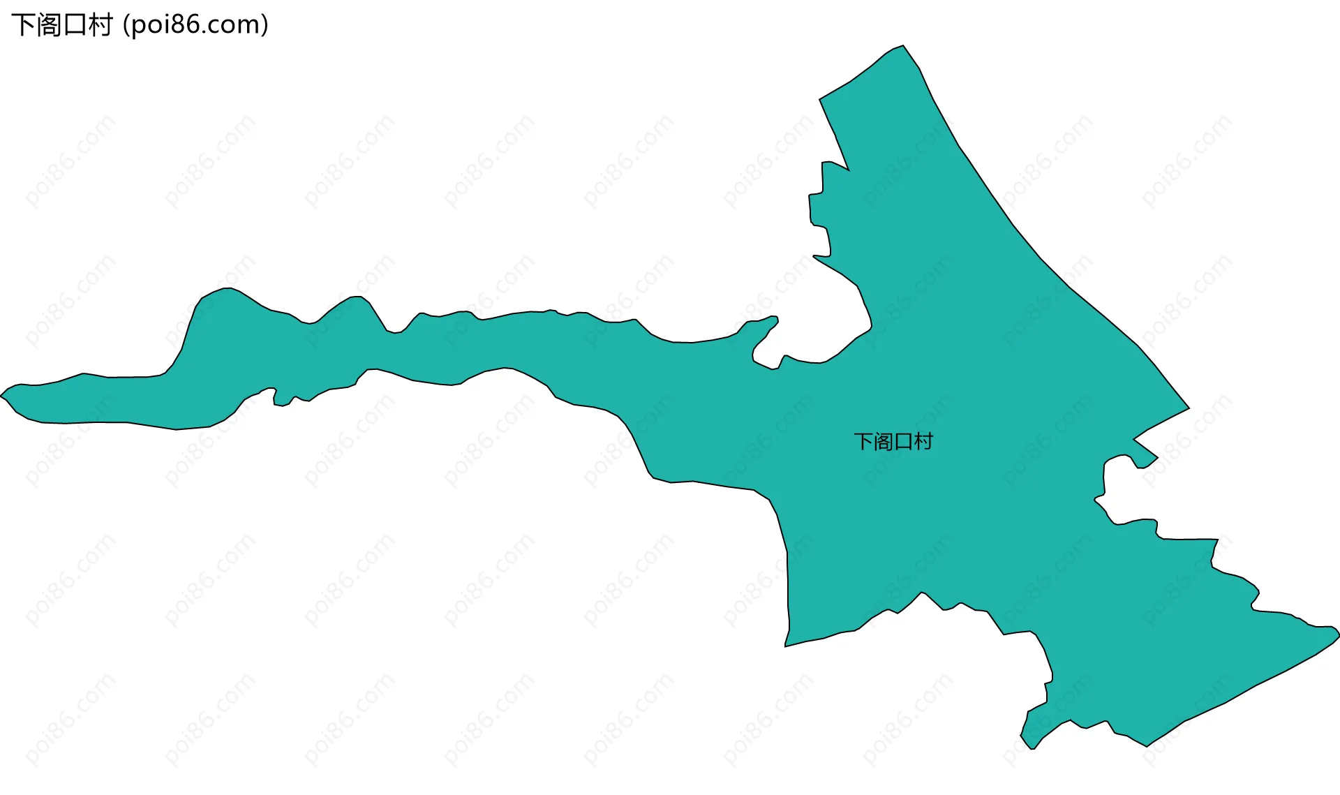 下阁口村边界地图