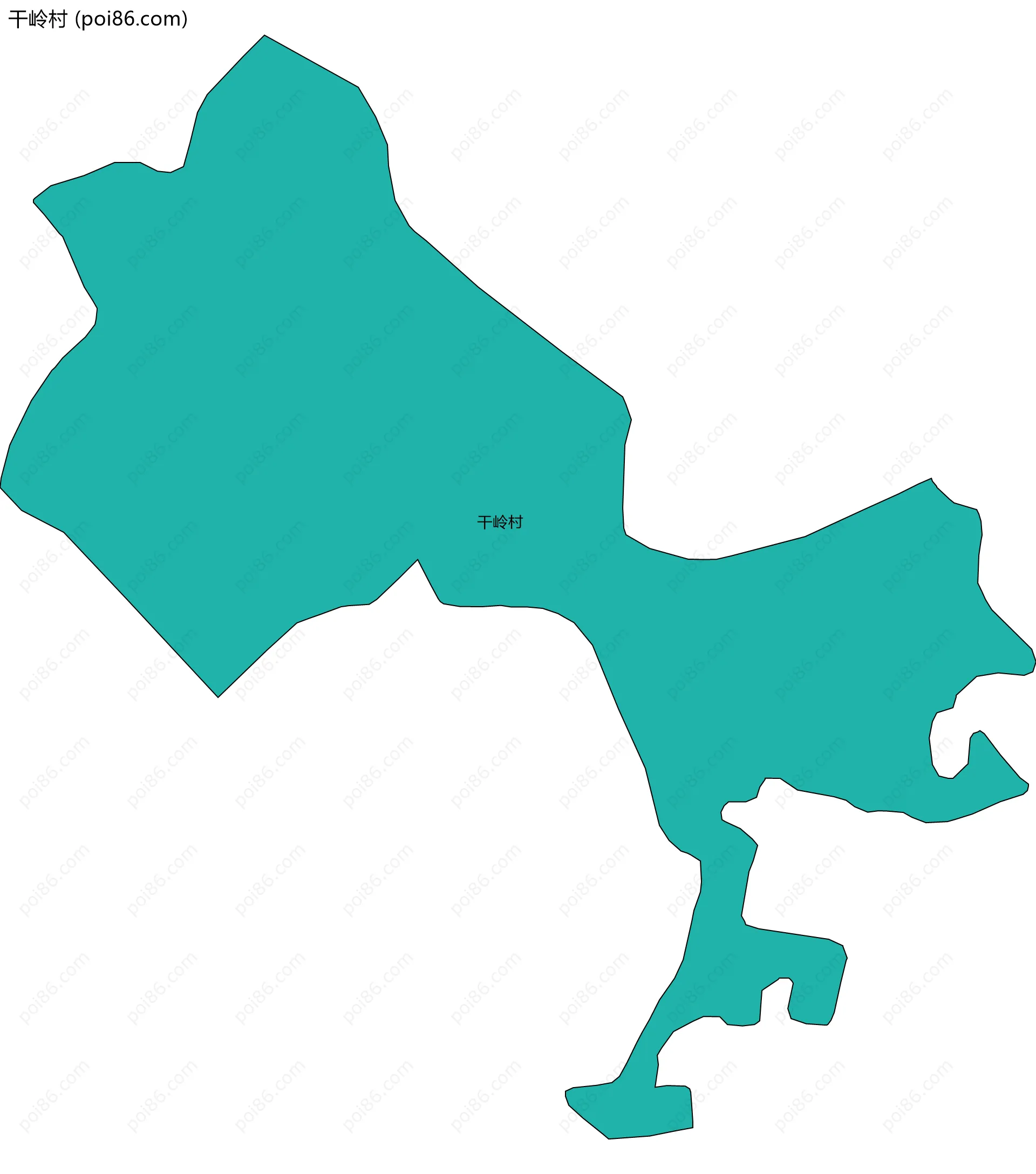 干岭村边界地图