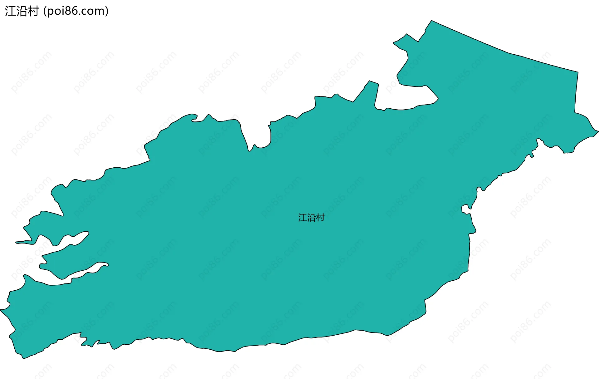 江沿村边界地图