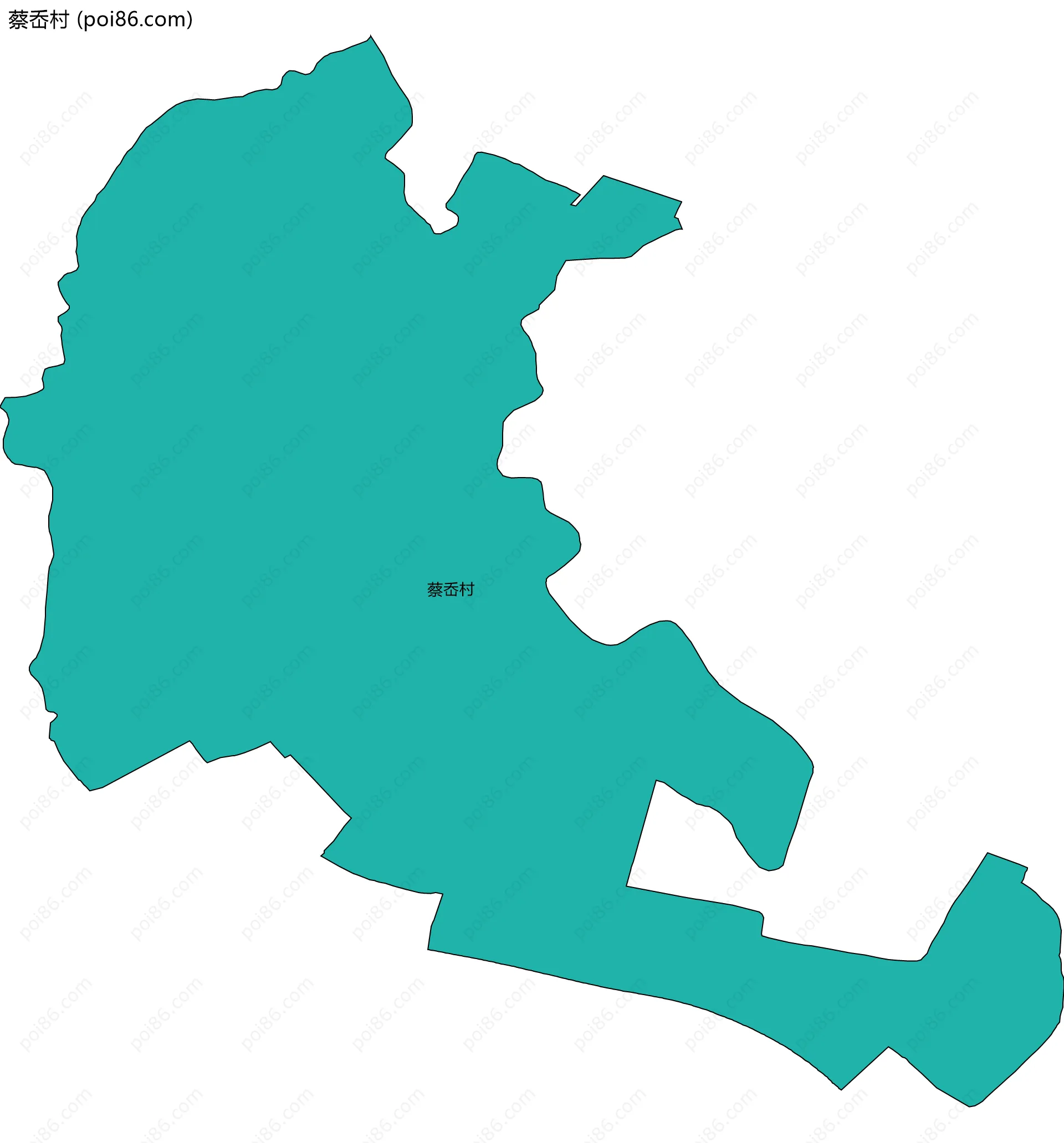 蔡岙村边界地图