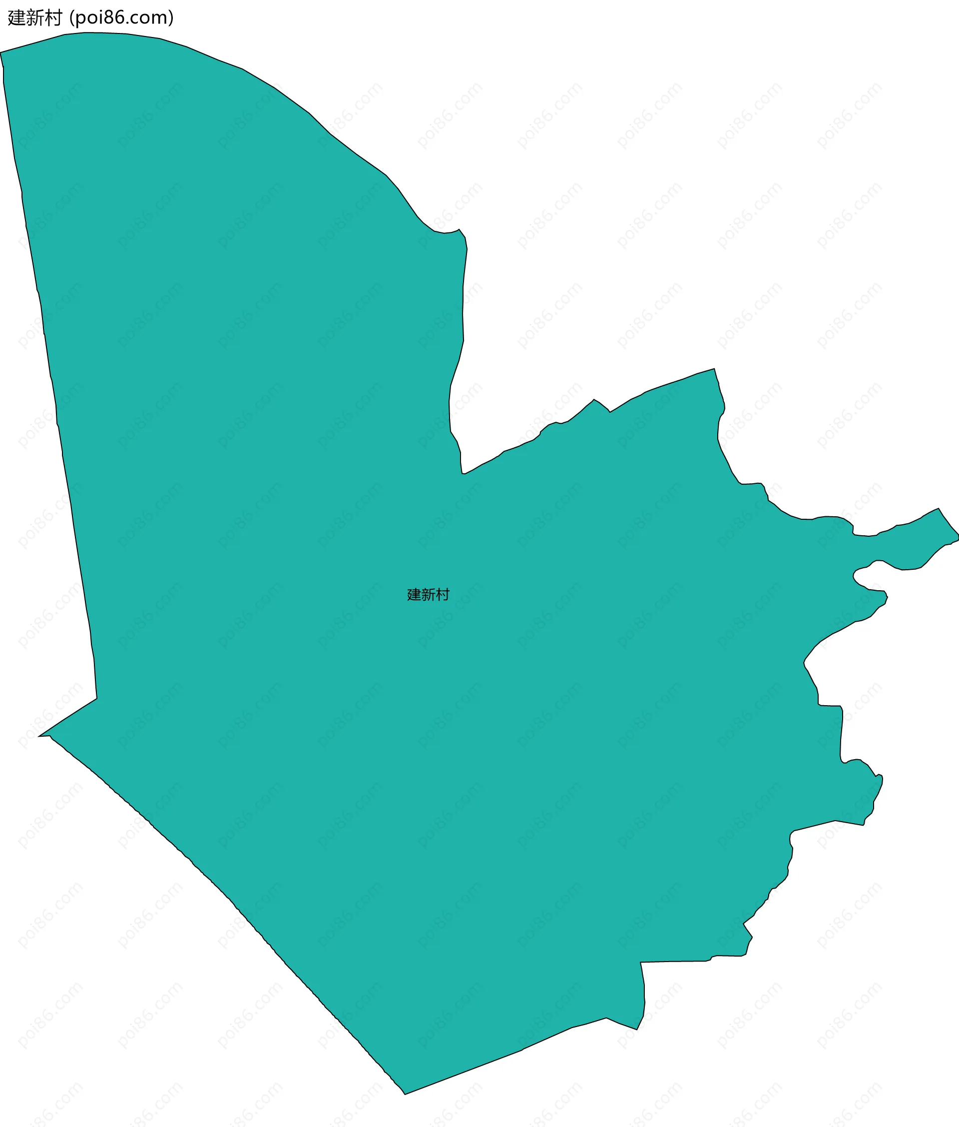 建新村边界地图