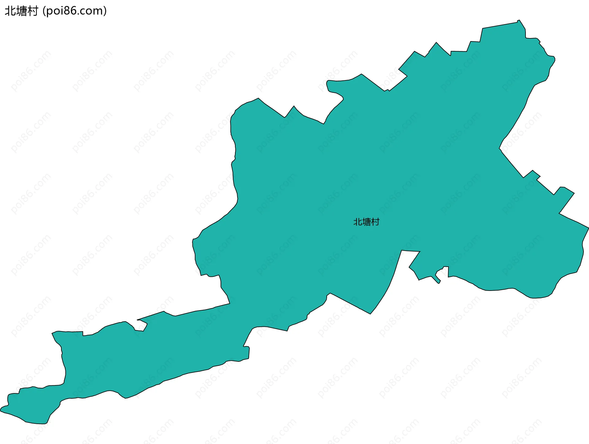 北塘村边界地图