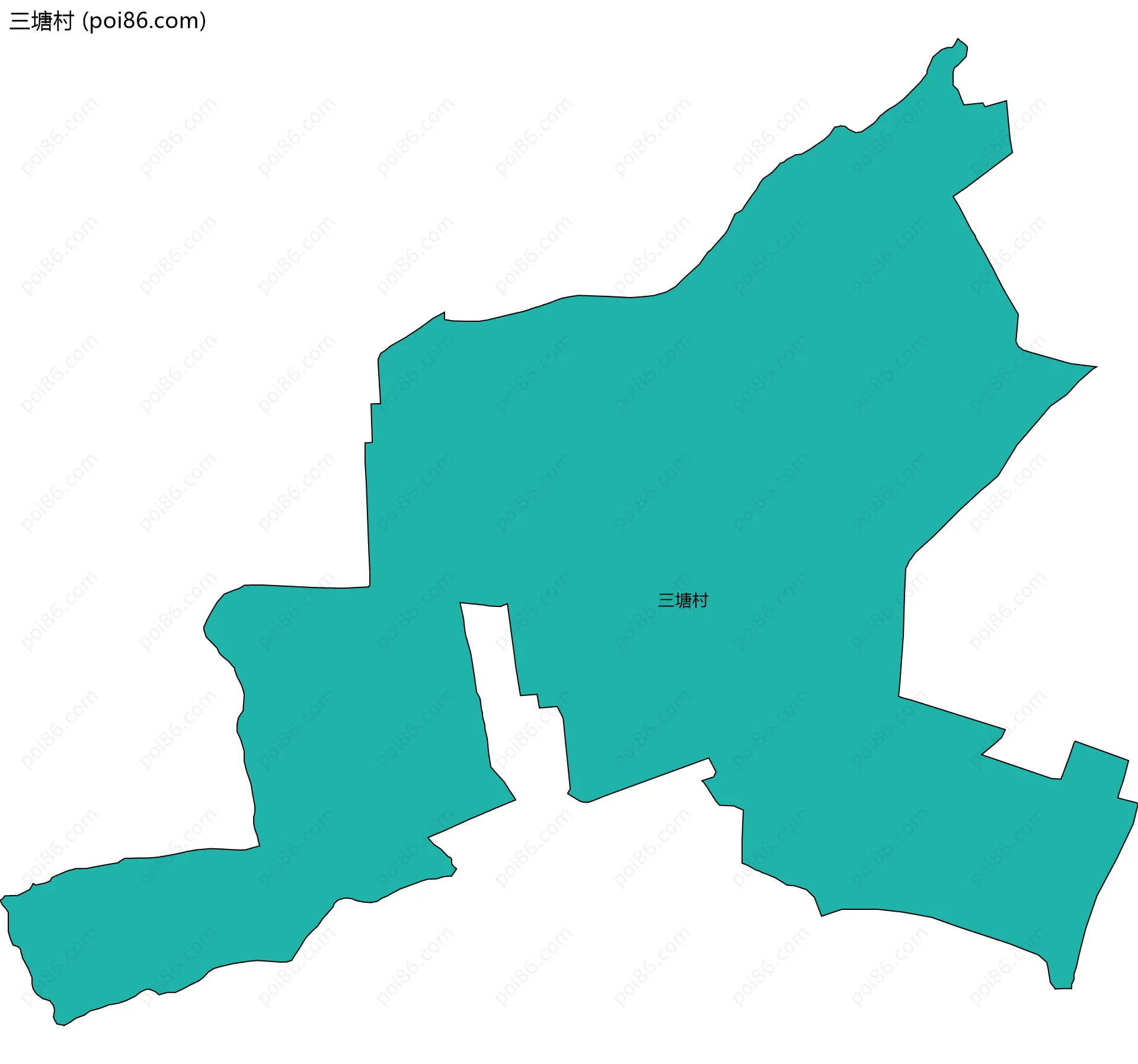 三塘村边界地图