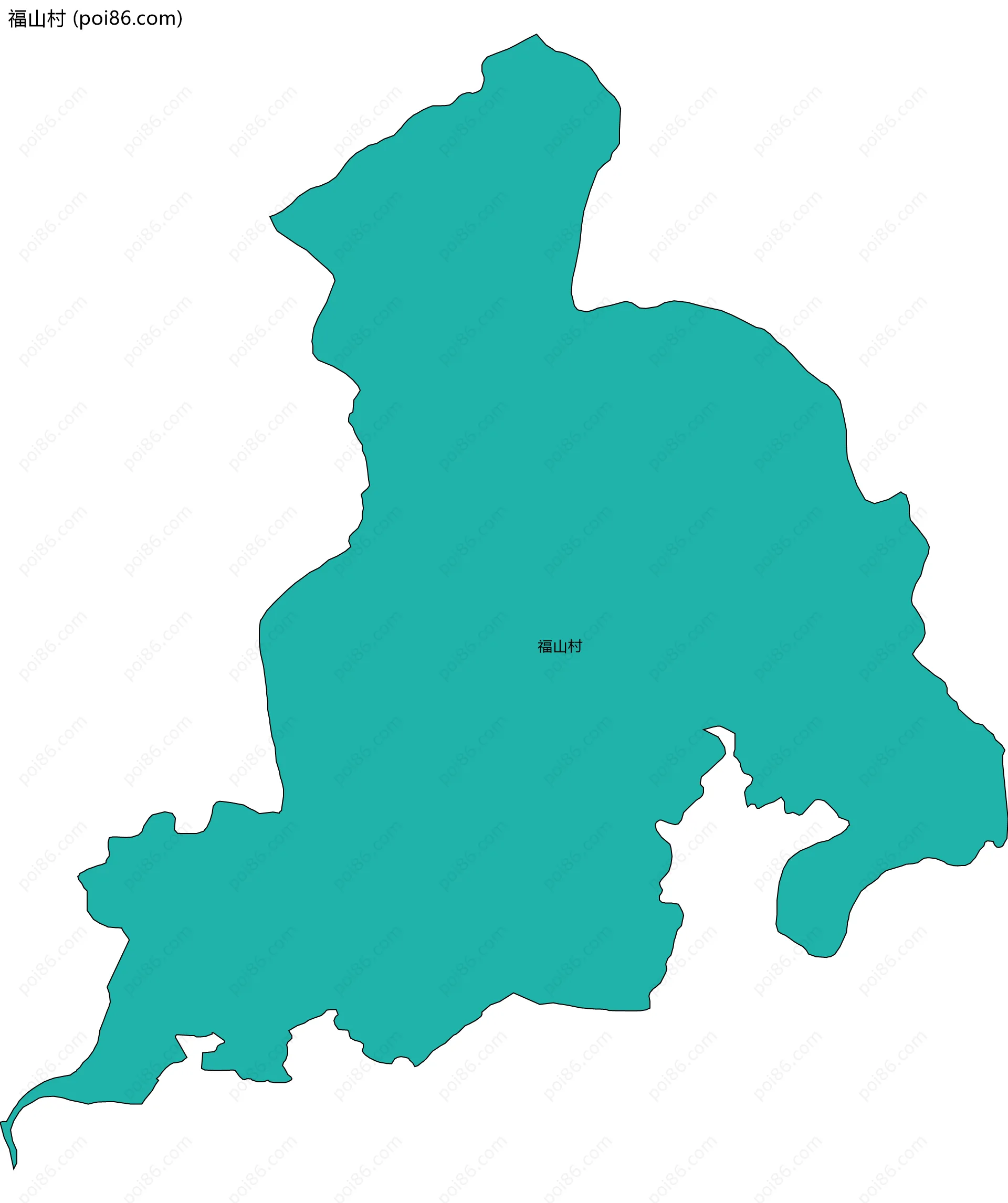 福山村边界地图