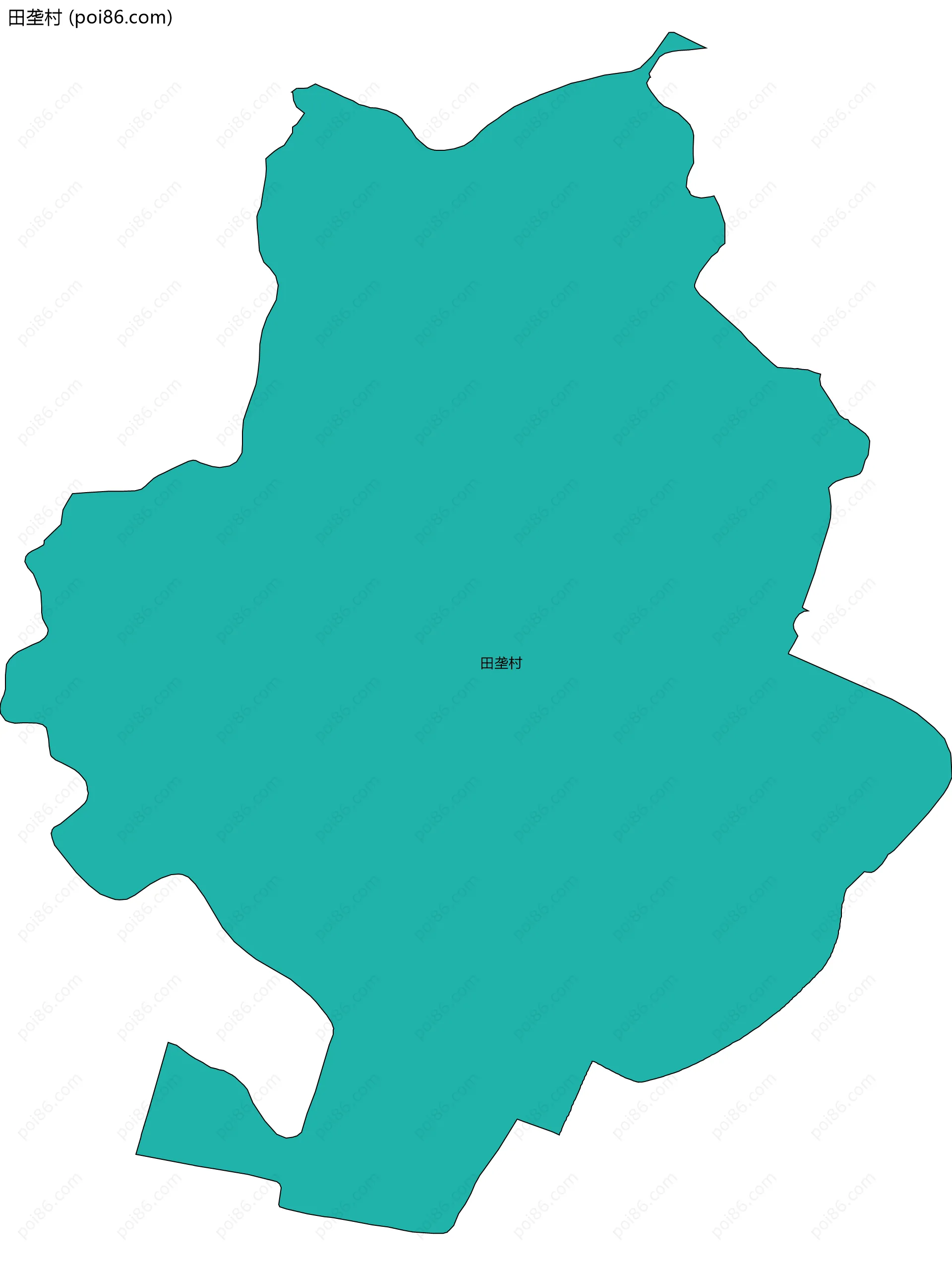 田垄村边界地图