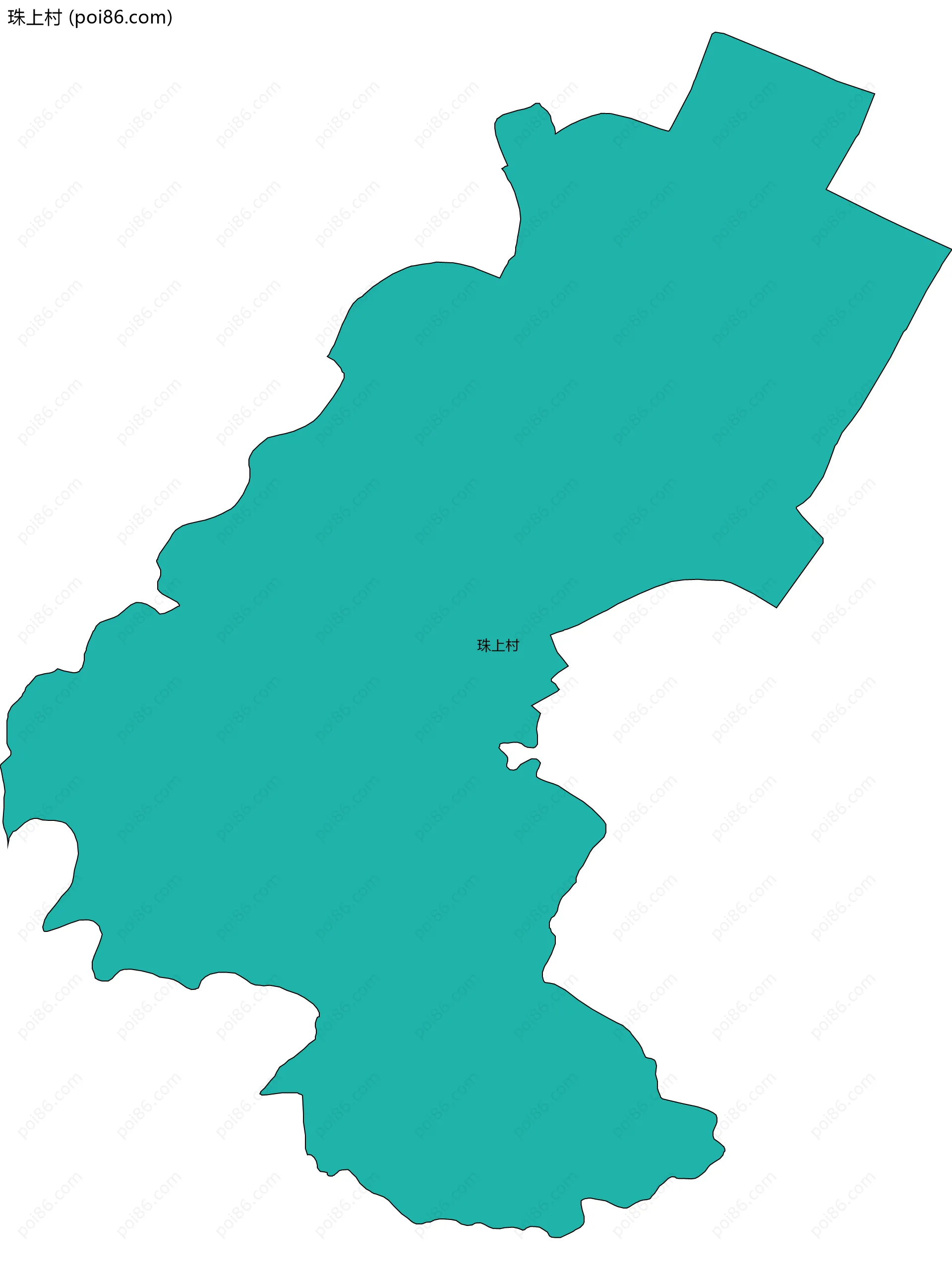 珠上村边界地图