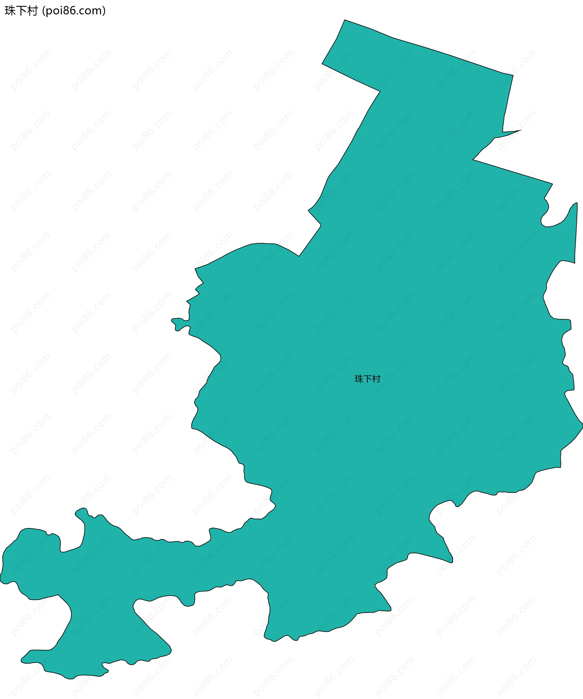 珠下村边界地图