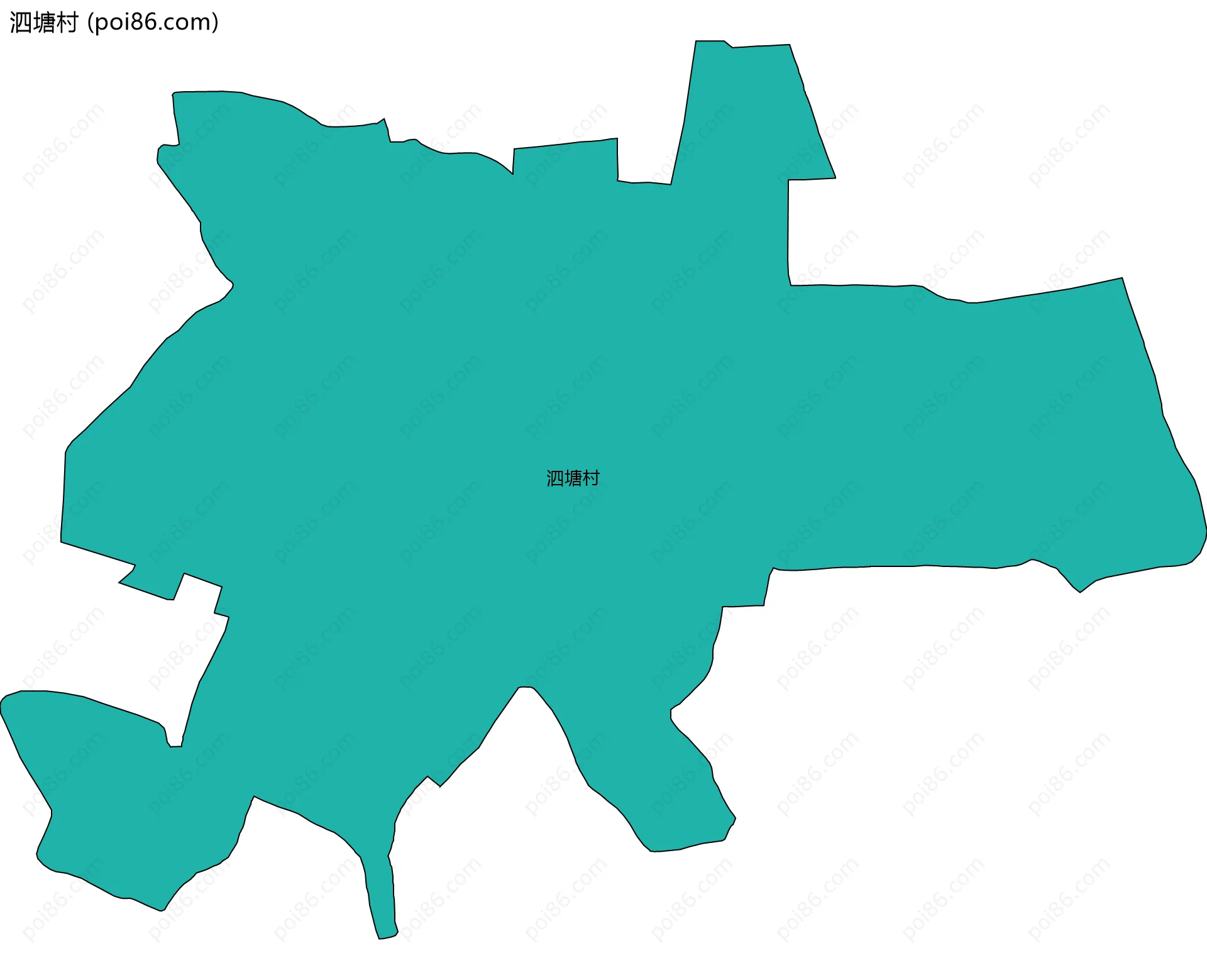 泗塘村边界地图