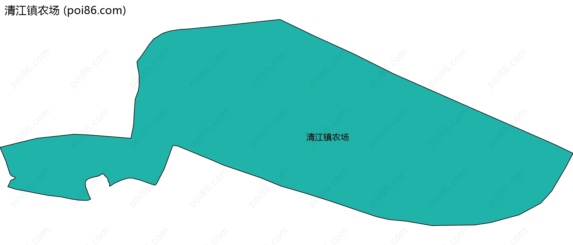 清江镇农场边界地图