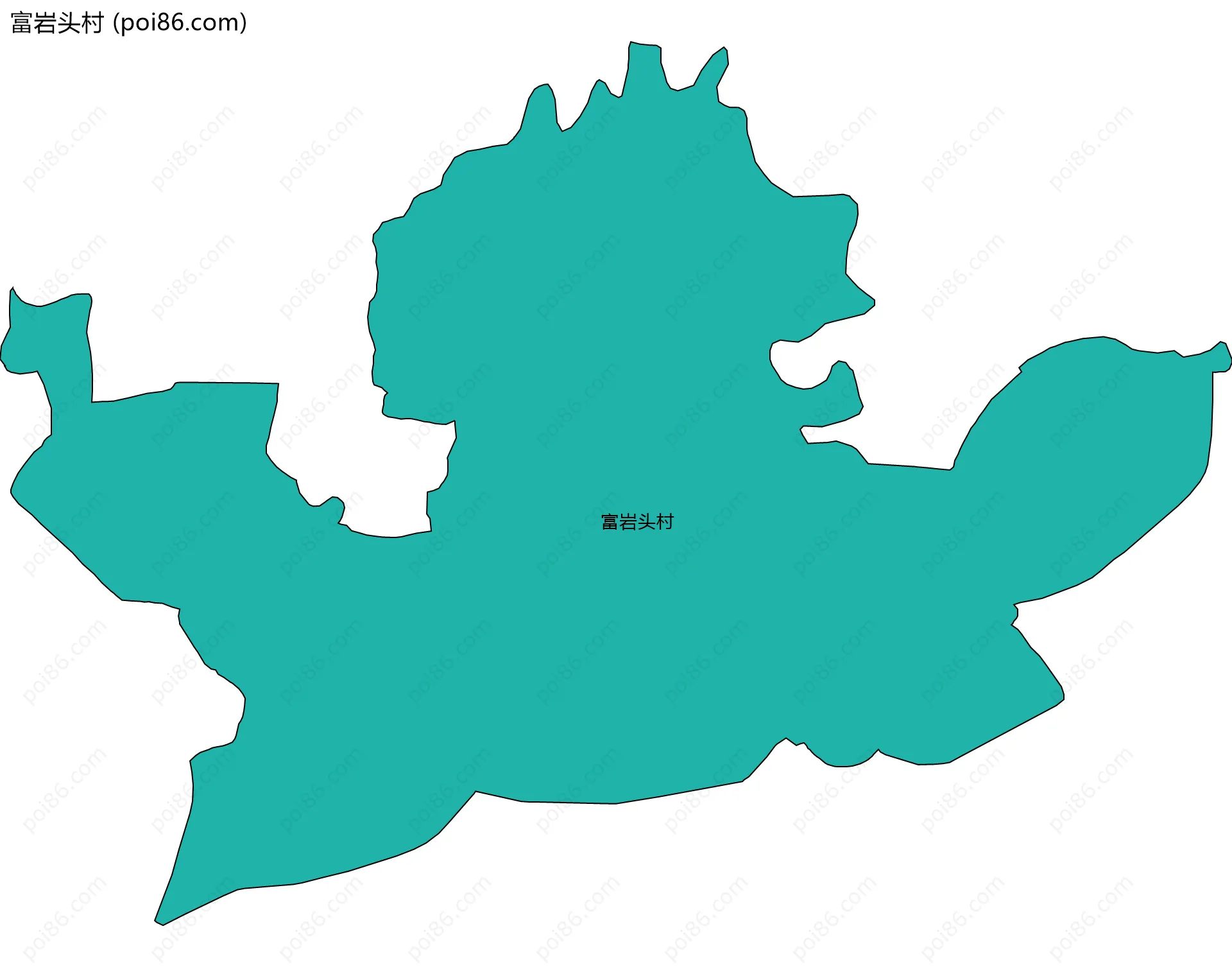富岩头村边界地图