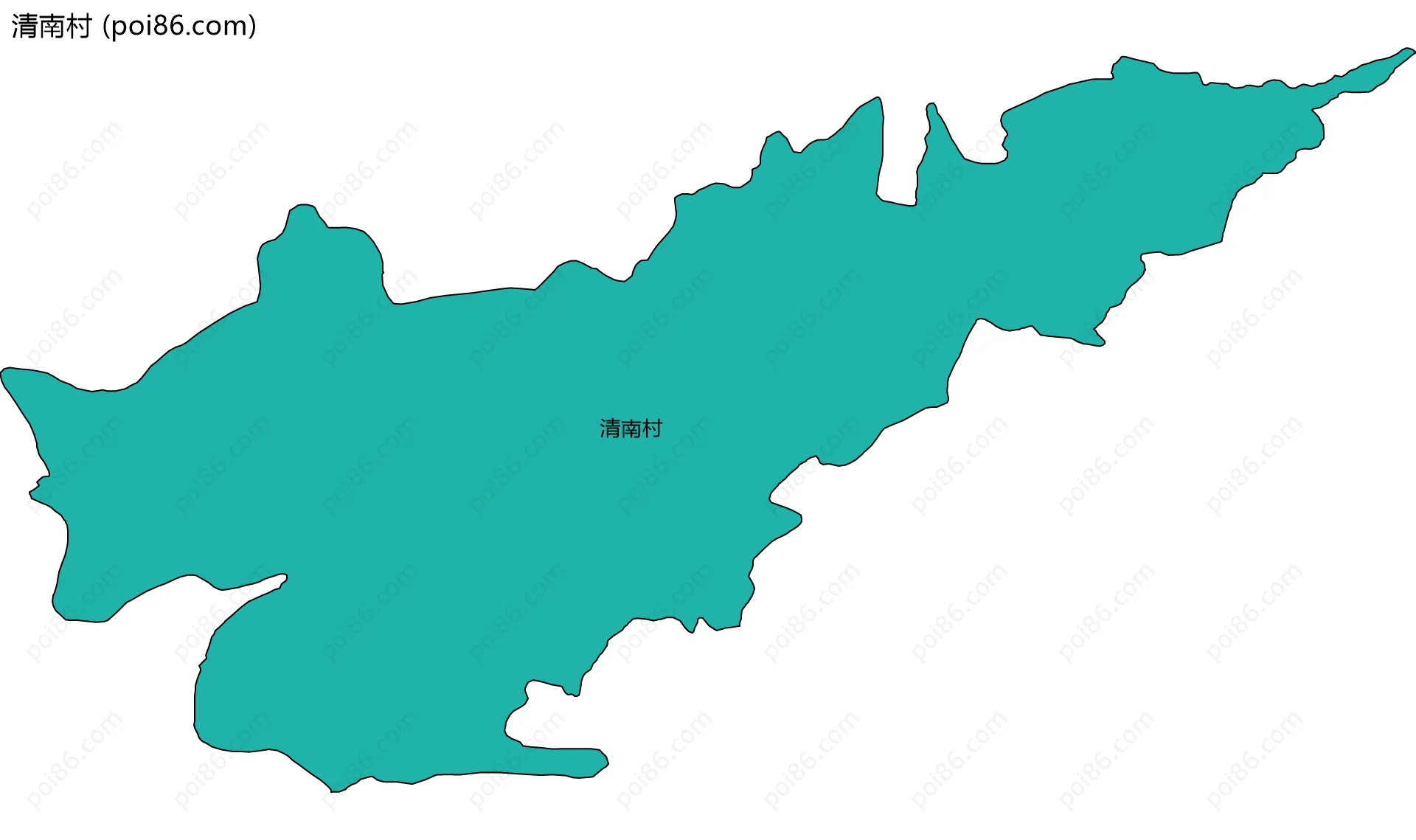 清南村边界地图