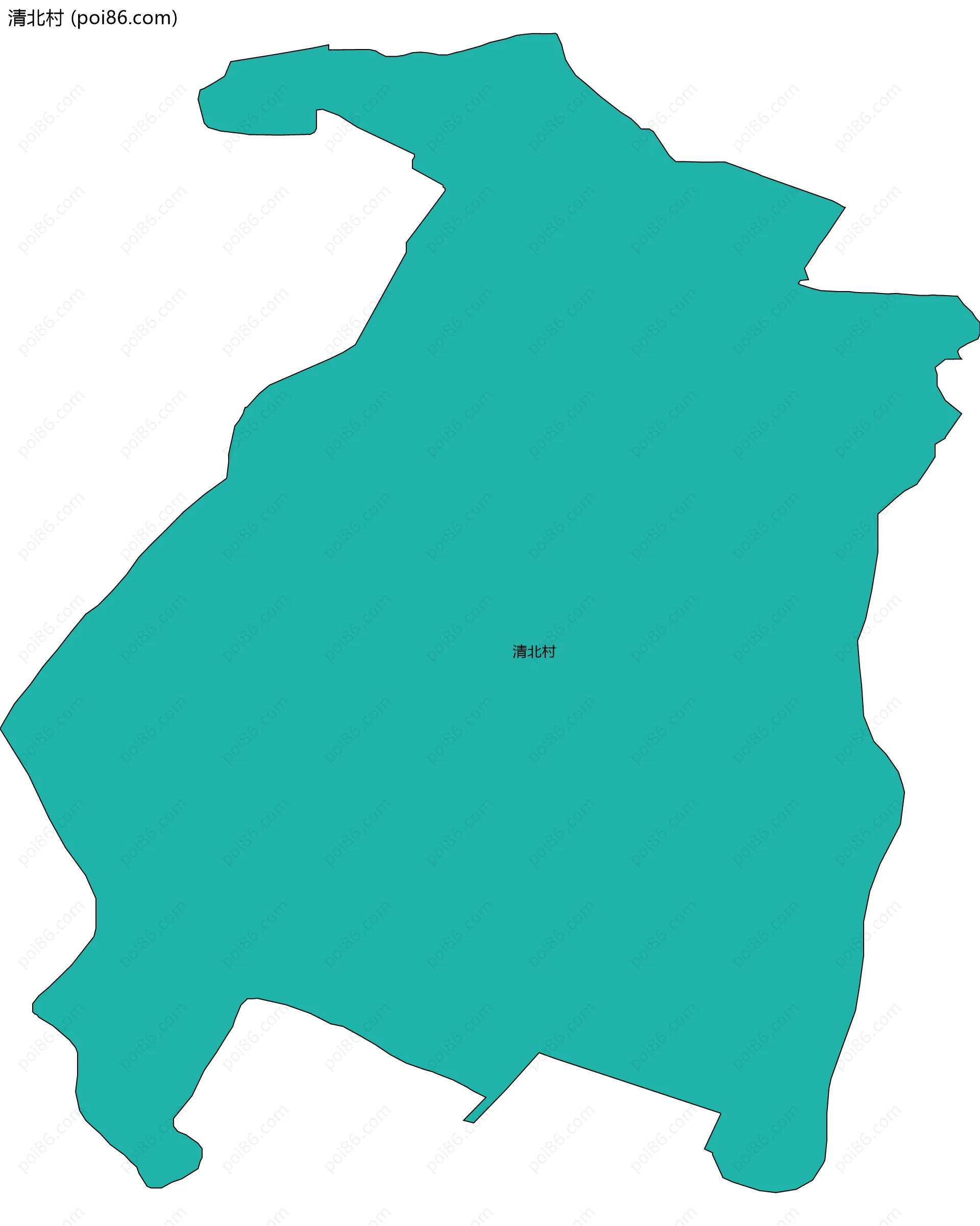 清北村边界地图