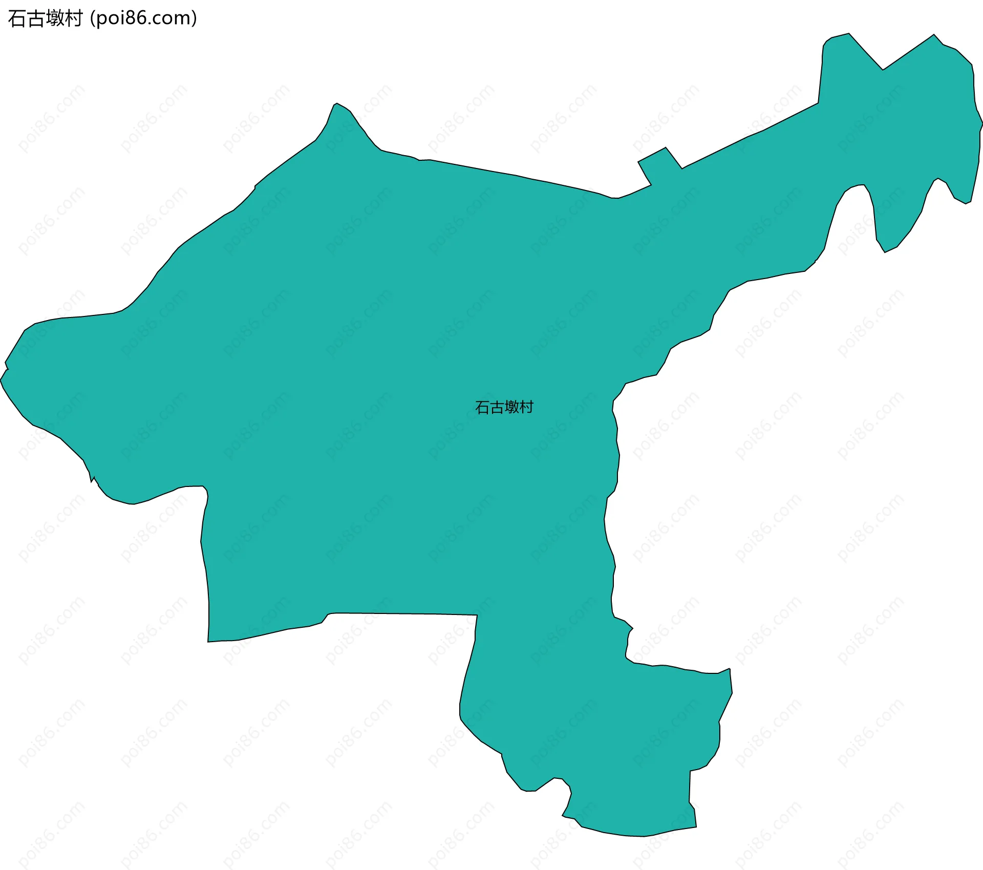 石古墩村边界地图