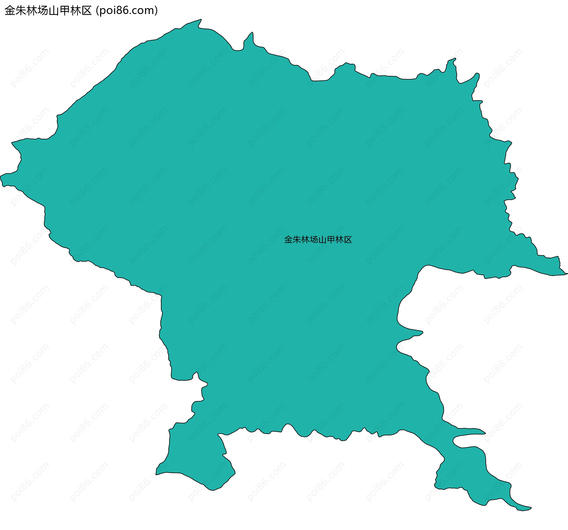 金朱林场山甲林区边界地图