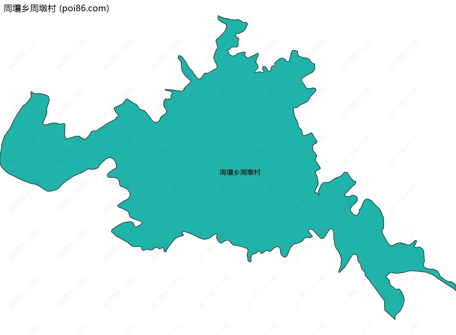 周壤乡周墩村边界地图