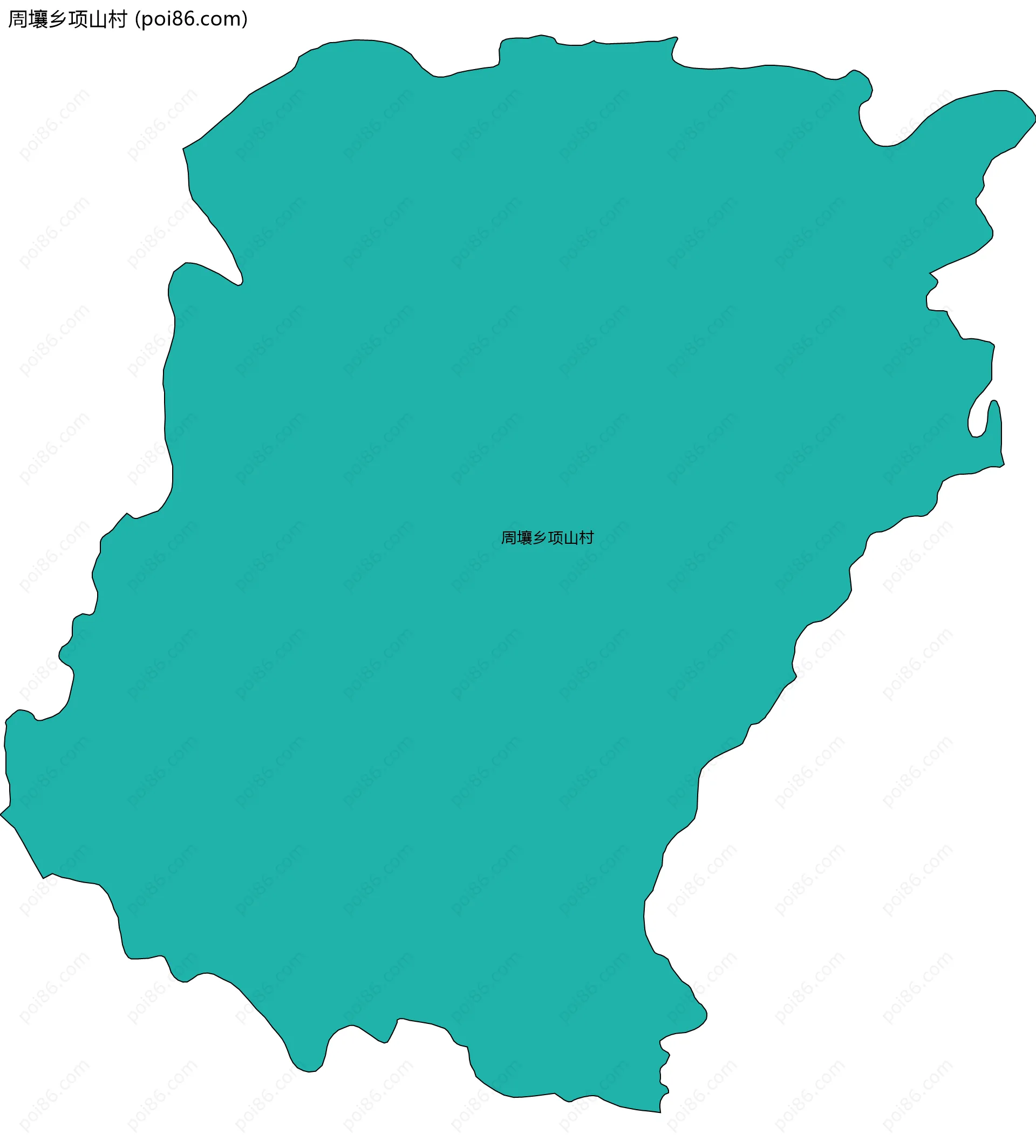 周壤乡项山村边界地图