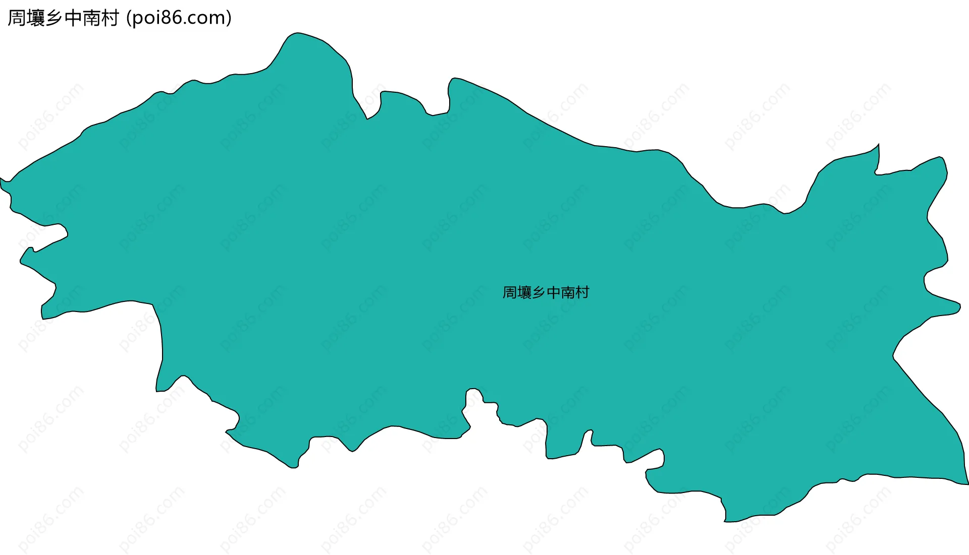 周壤乡中南村边界地图