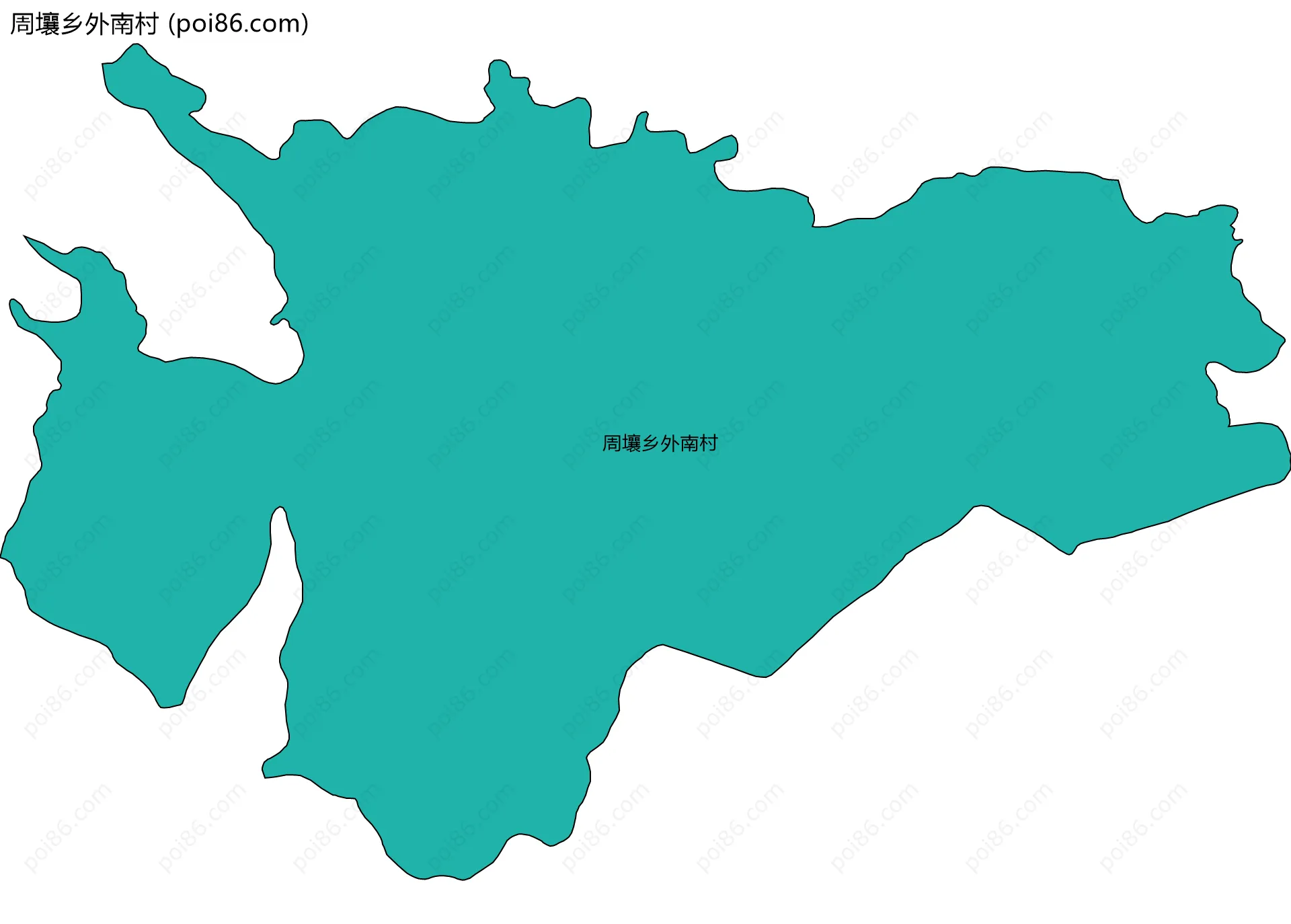 周壤乡外南村边界地图