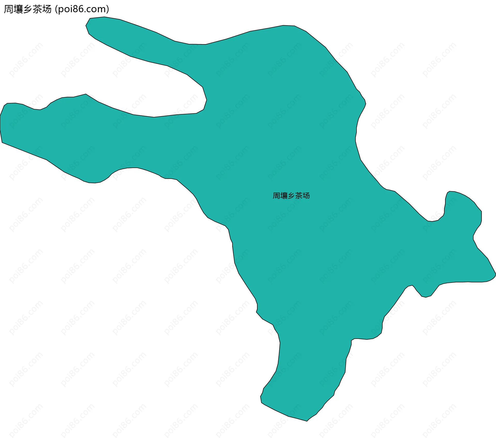 周壤乡茶场边界地图