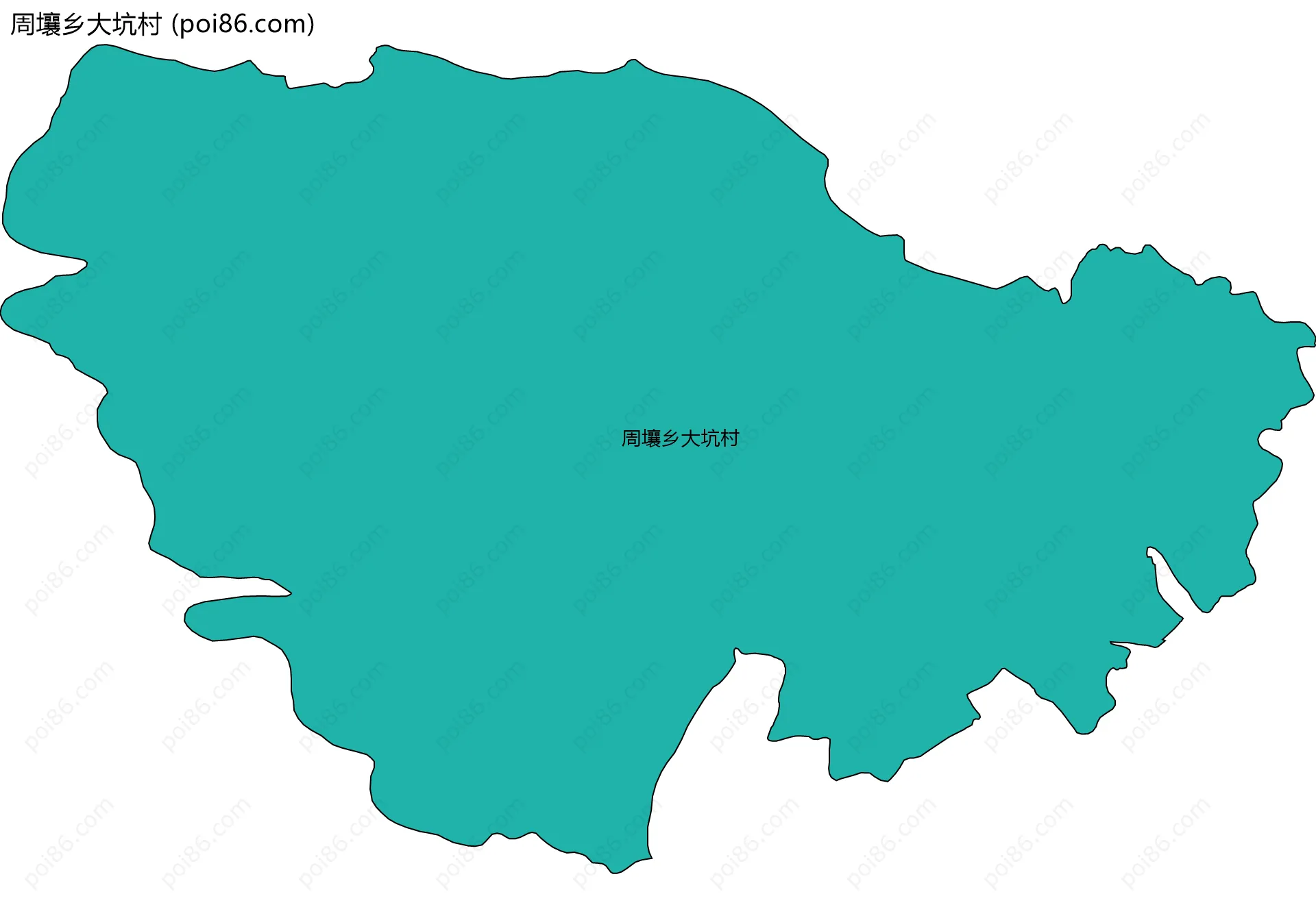 周壤乡大坑村边界地图