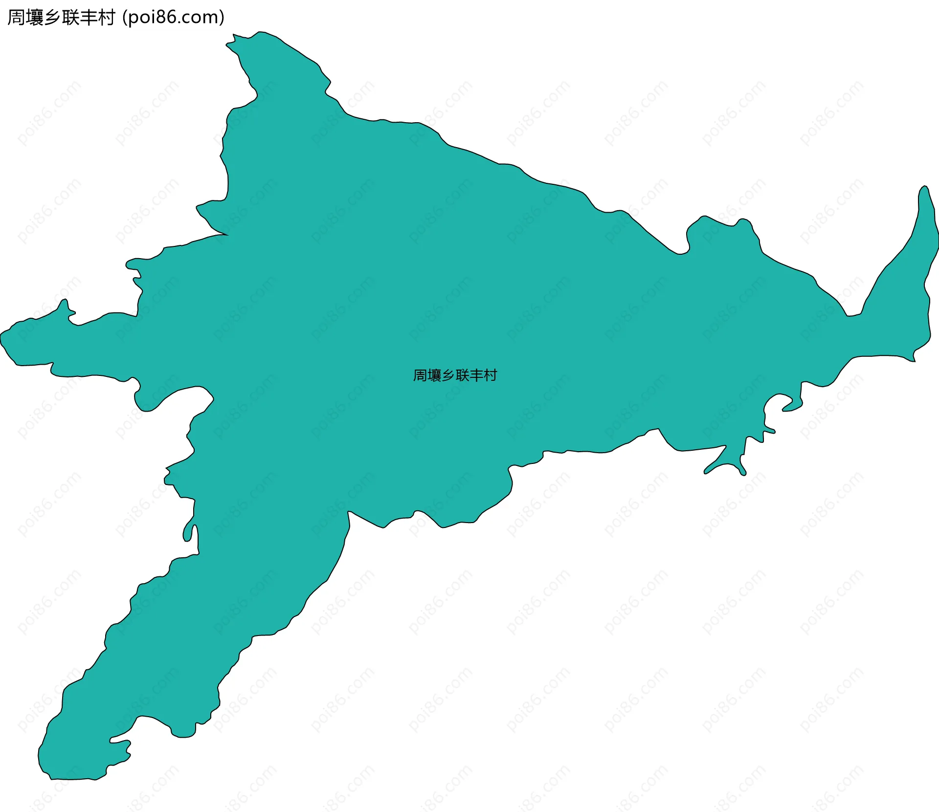 周壤乡联丰村边界地图