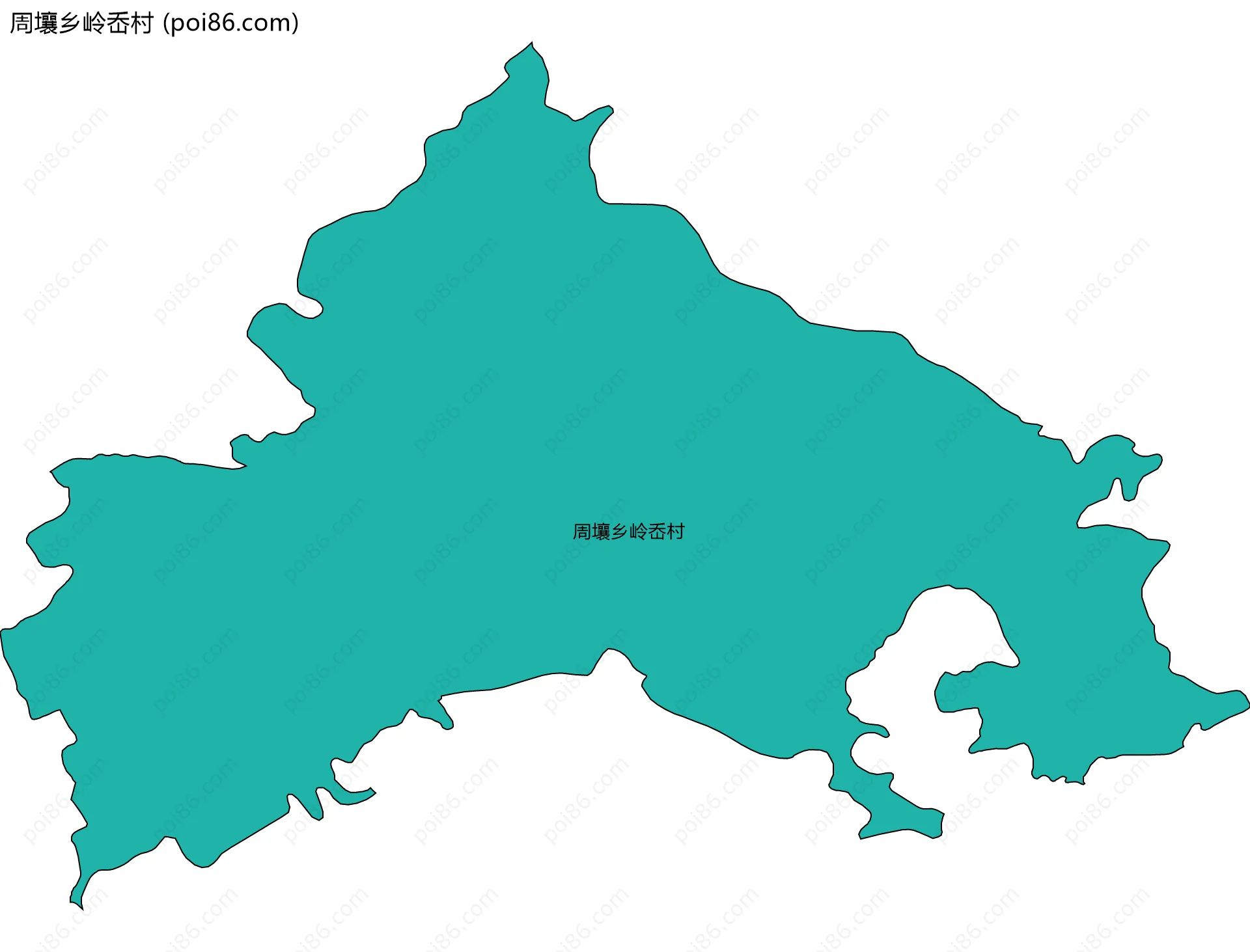 周壤乡岭岙村边界地图