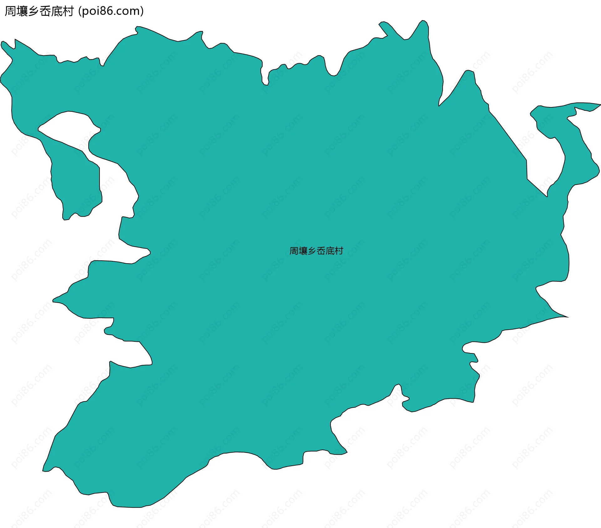 周壤乡岙底村边界地图