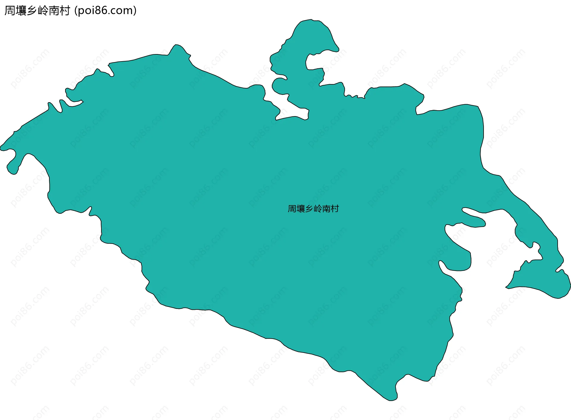 周壤乡岭南村边界地图