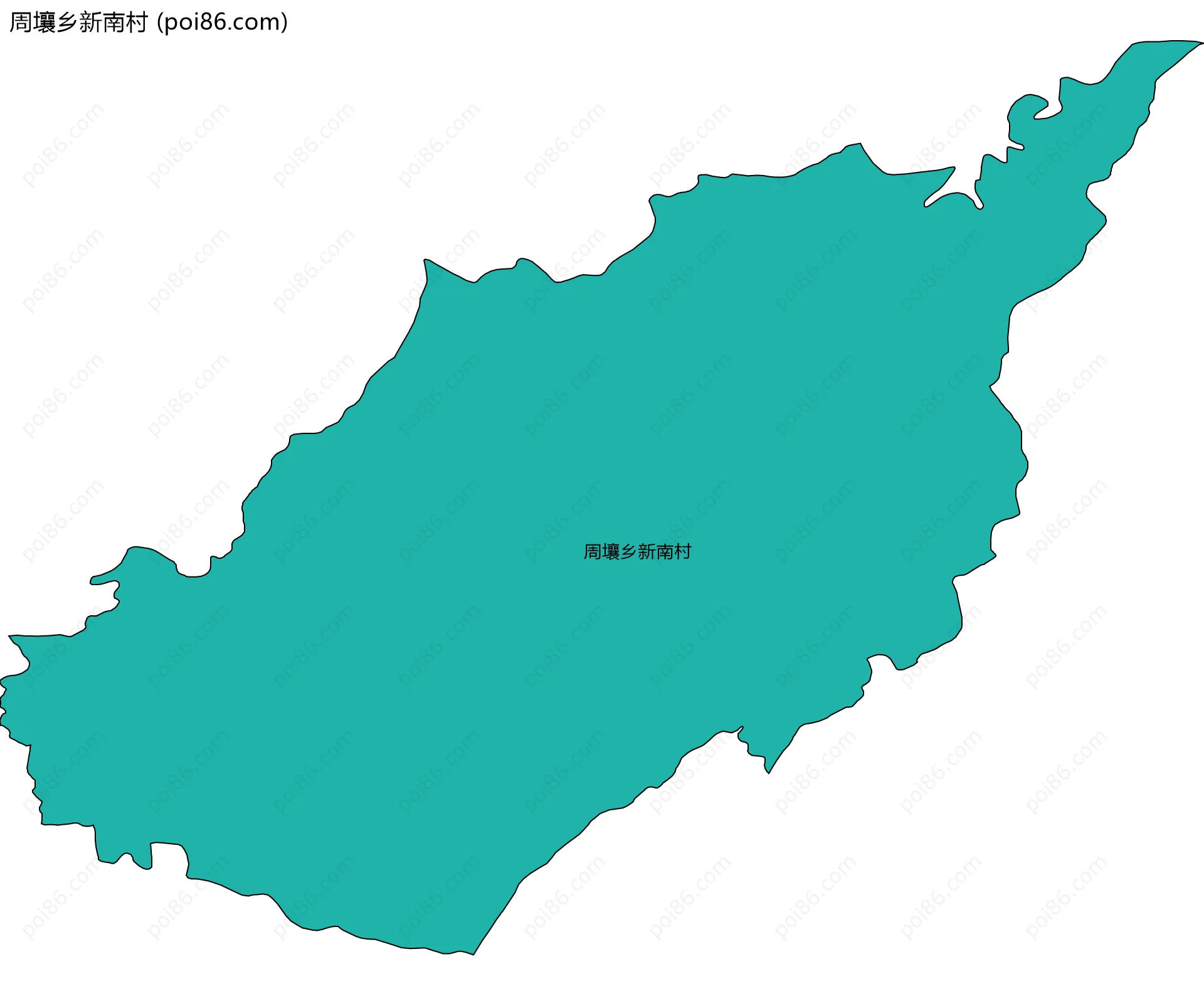 周壤乡新南村边界地图