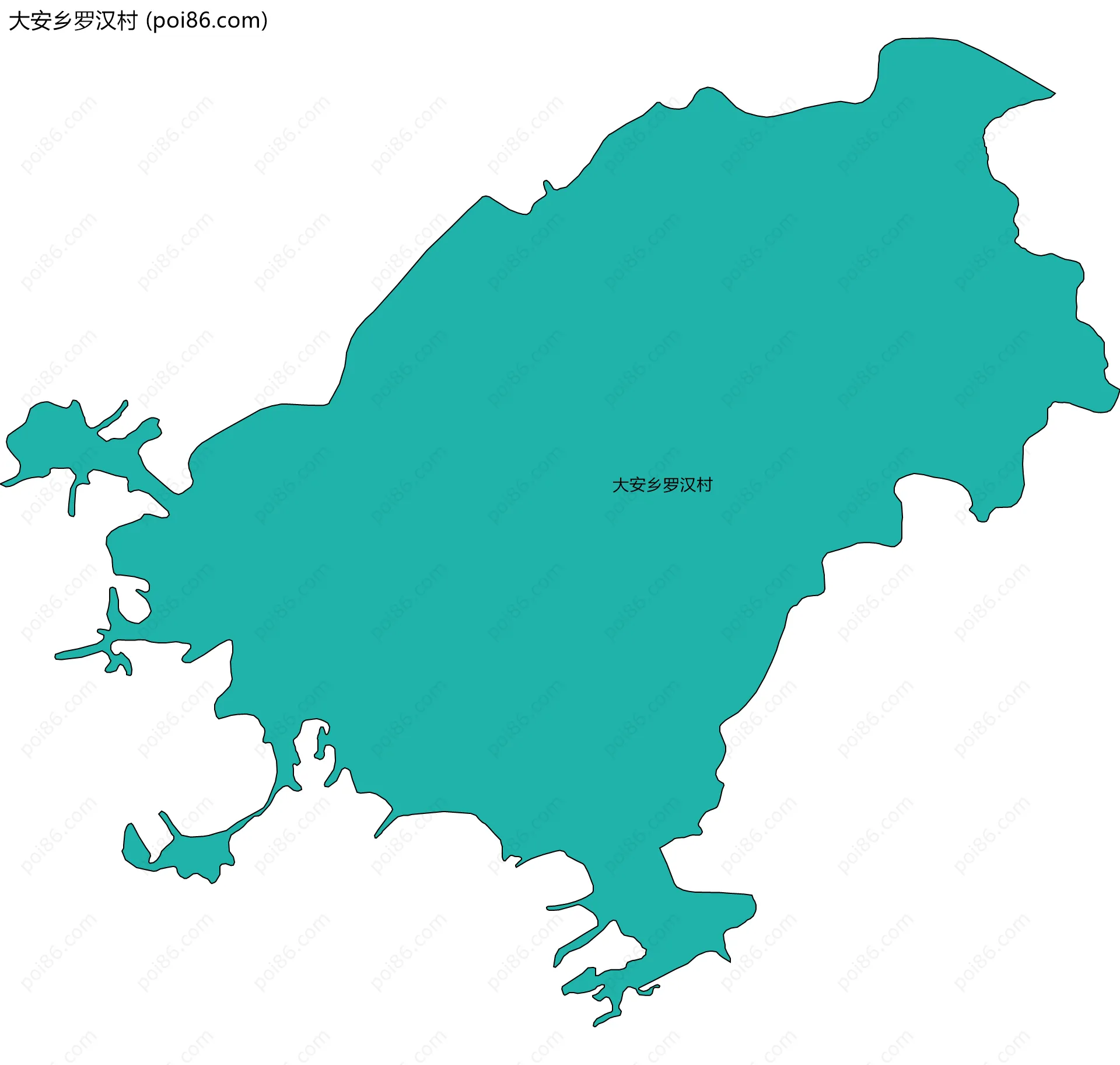 大安乡罗汉村边界地图