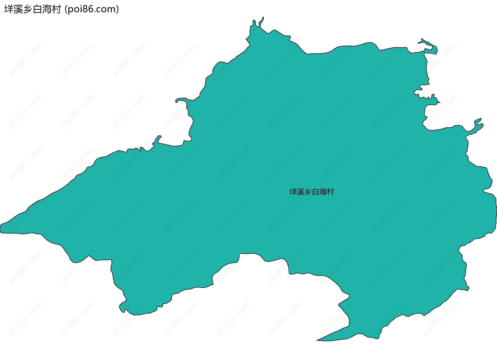 垟溪乡白海村边界地图