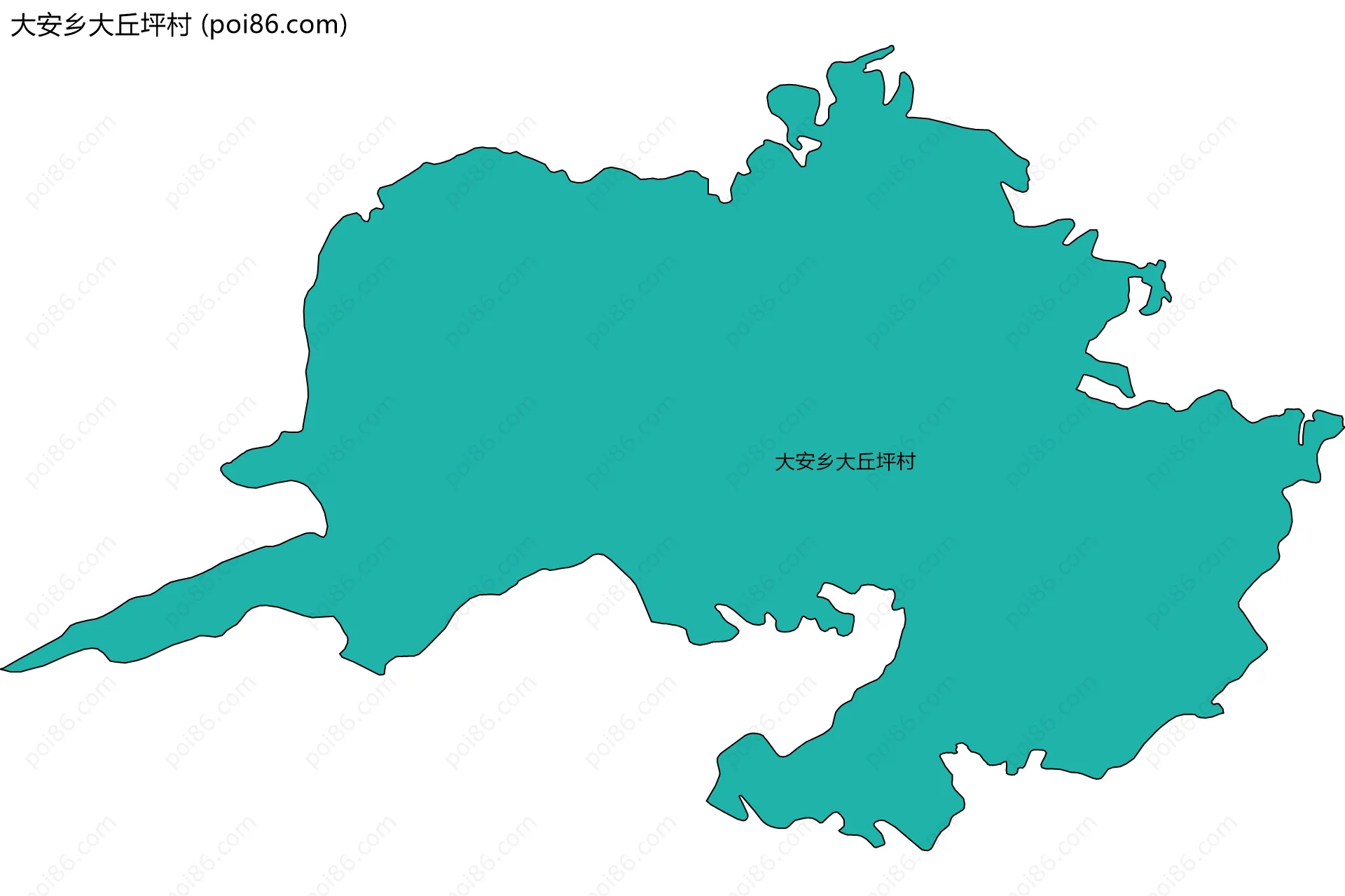 大安乡大丘坪村边界地图