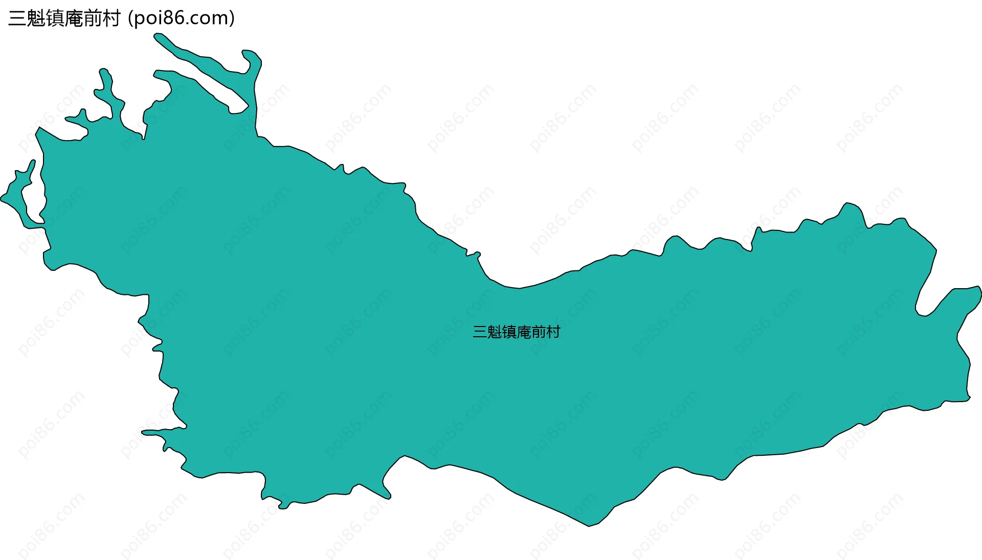 三魁镇庵前村边界地图