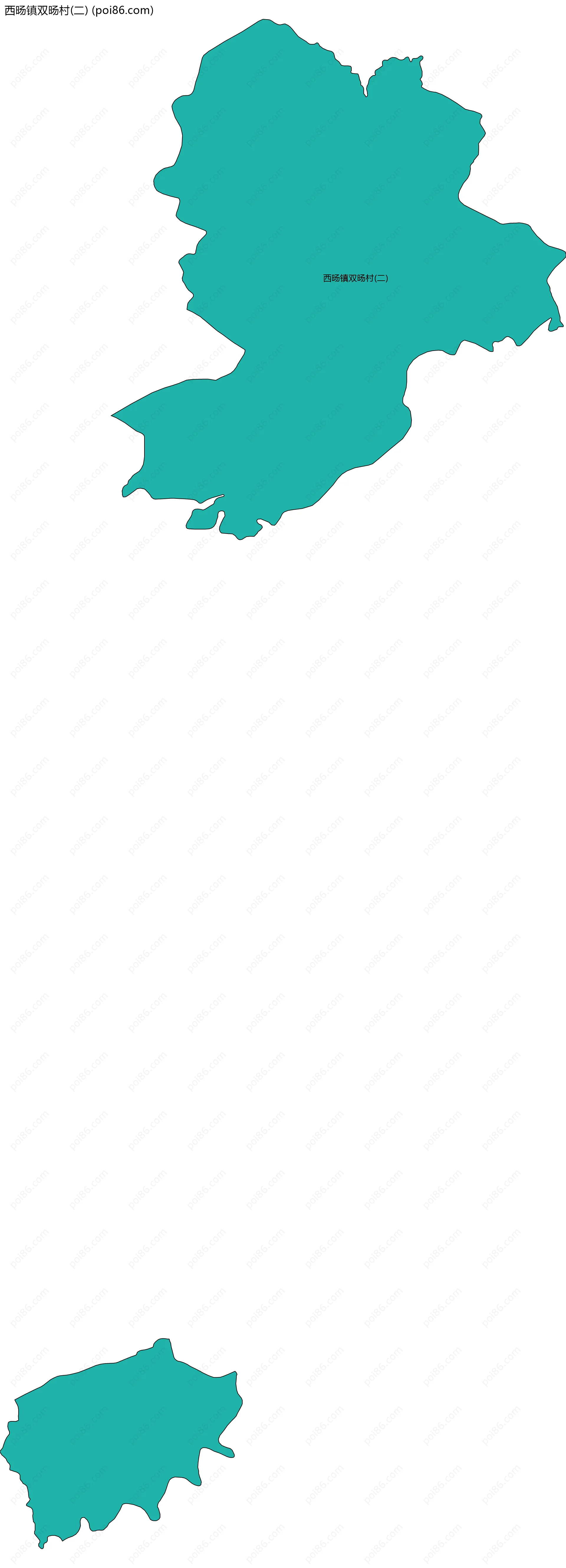 西旸镇双旸村(二)边界地图