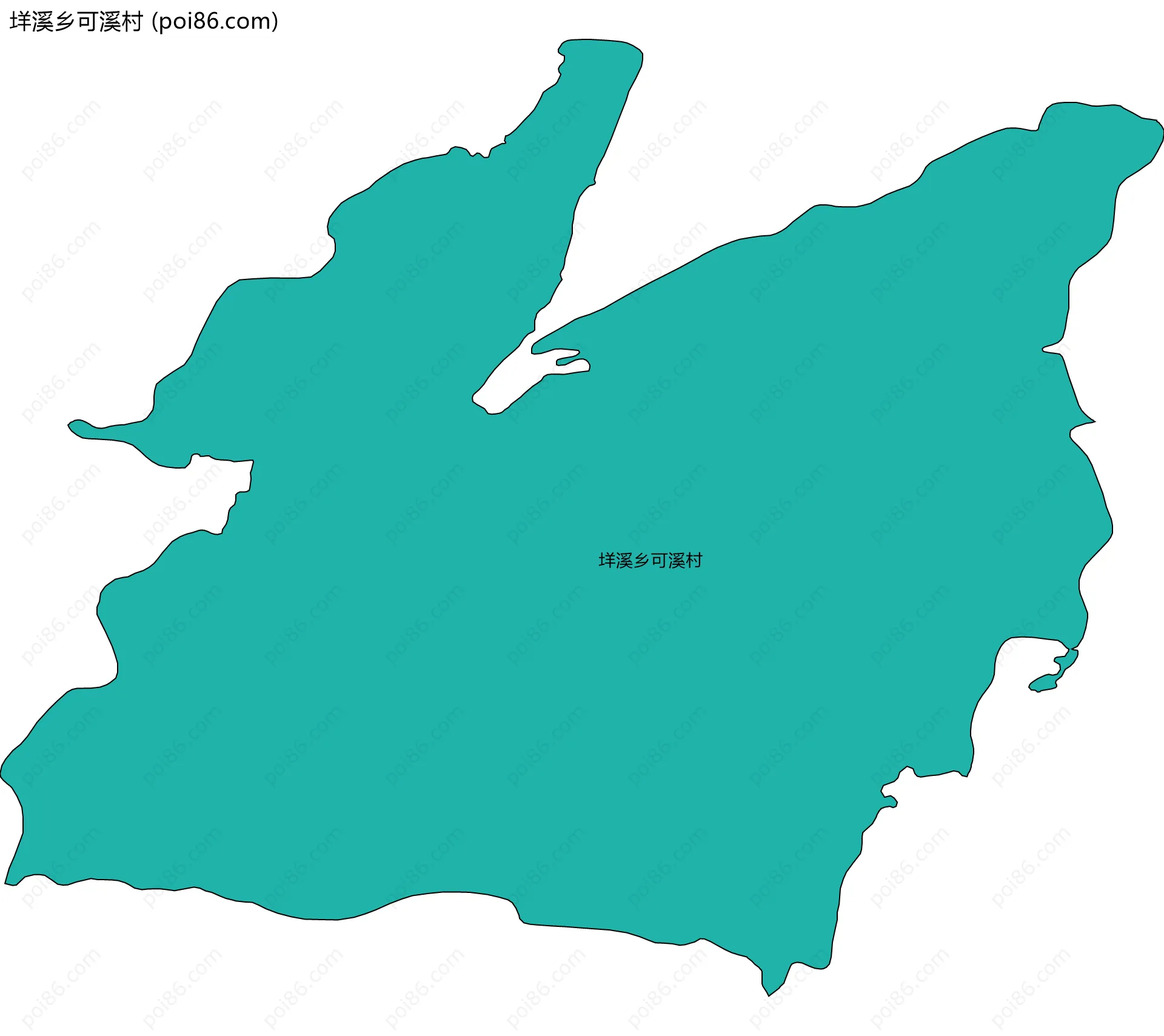 垟溪乡可溪村边界地图