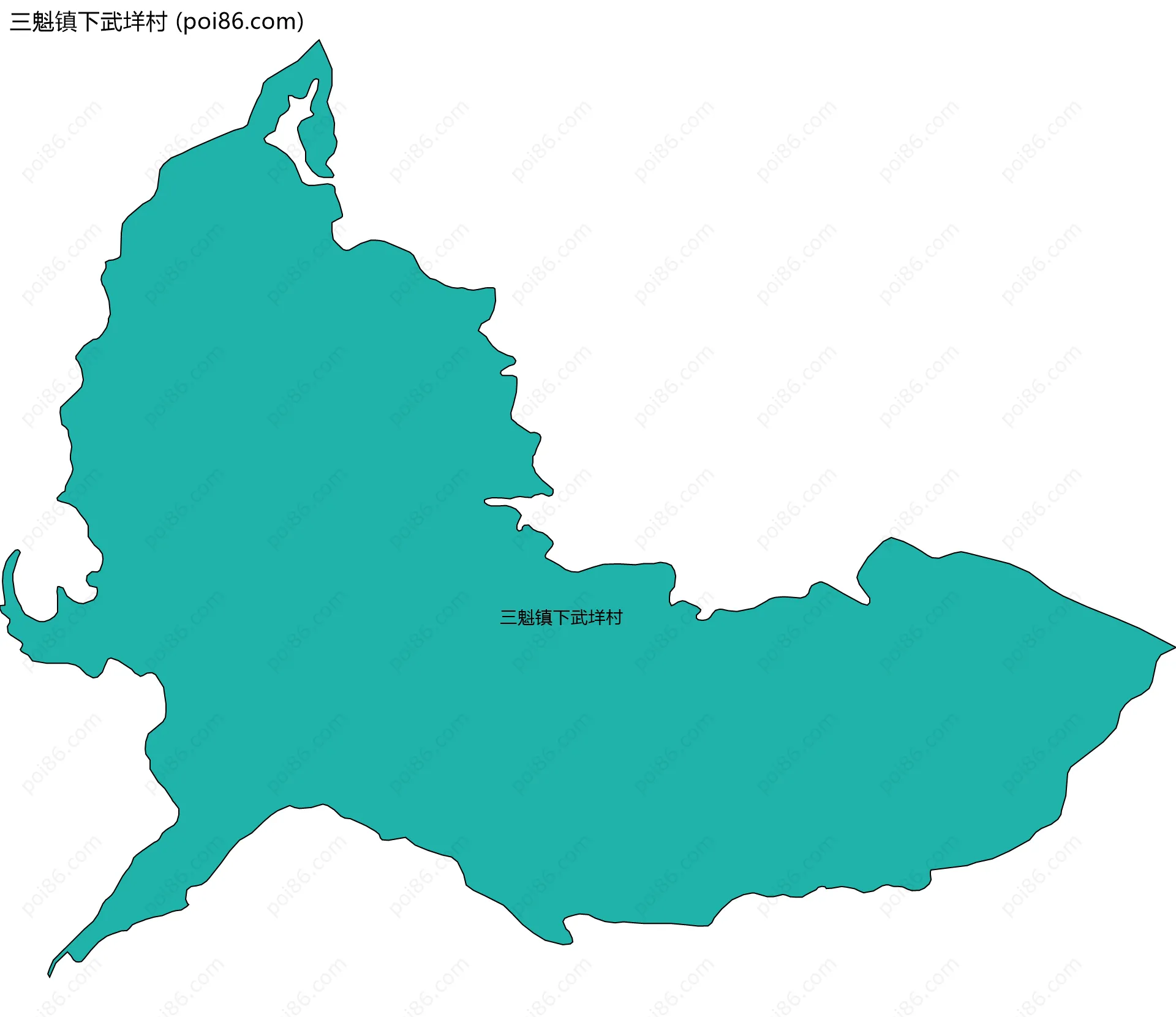 三魁镇下武垟村边界地图