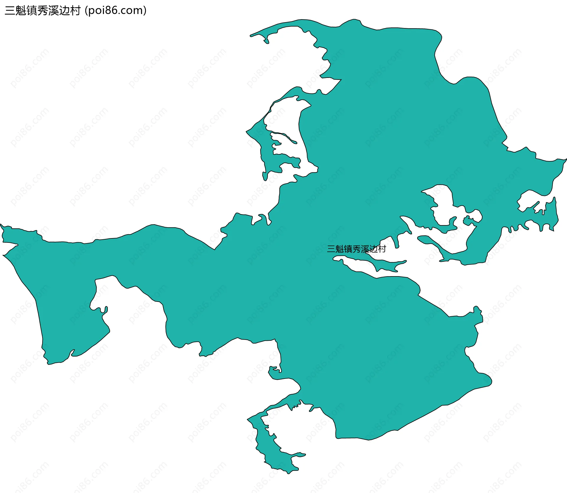 三魁镇秀溪边村边界地图