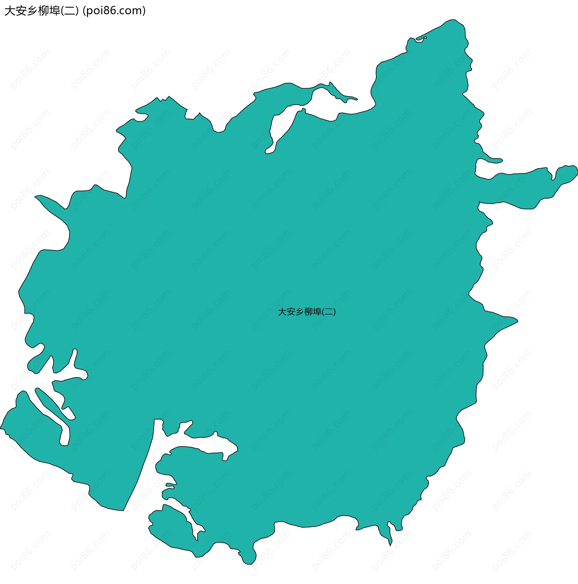 大安乡柳埠(二)边界地图