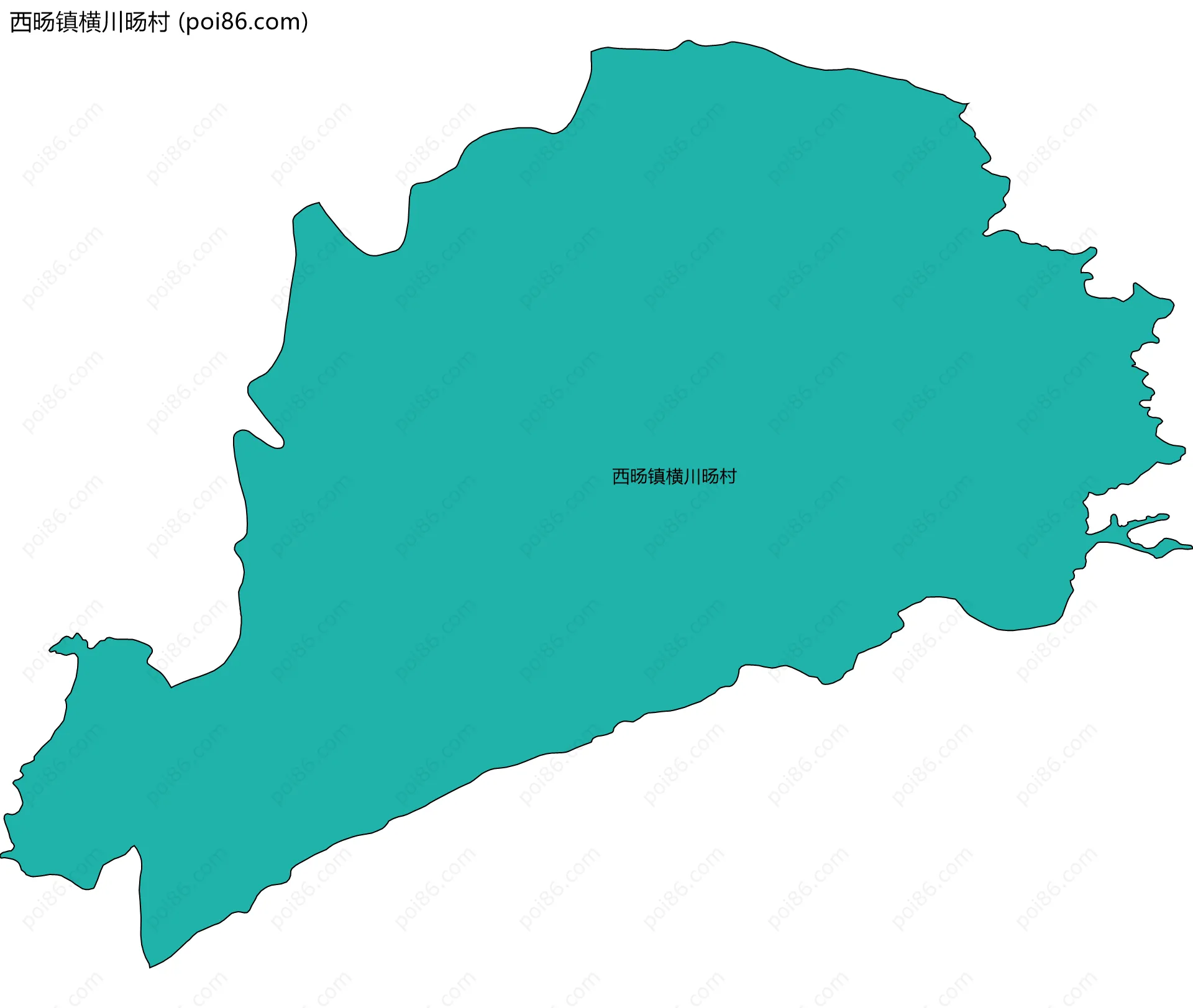 西旸镇横川旸村边界地图