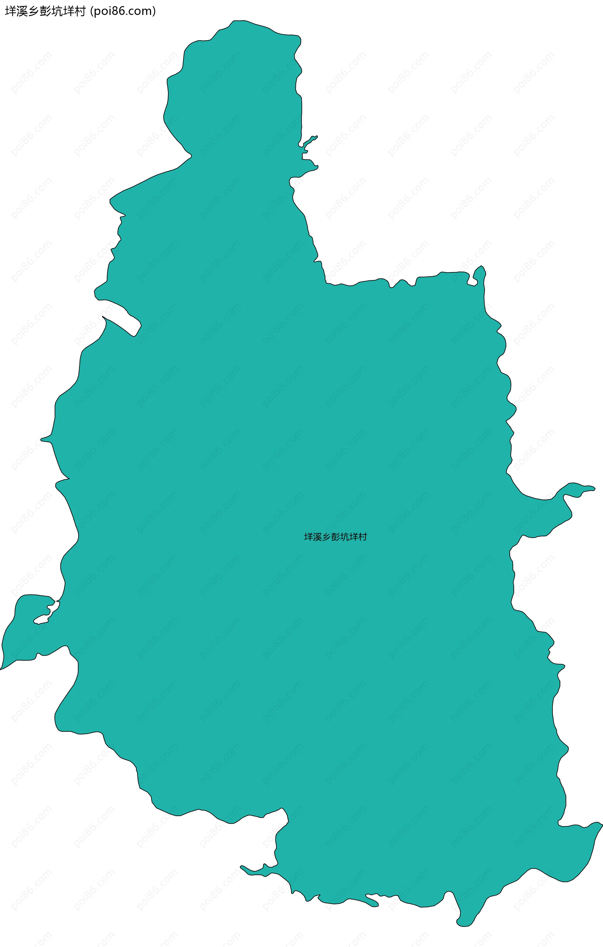 垟溪乡彭坑垟村边界地图