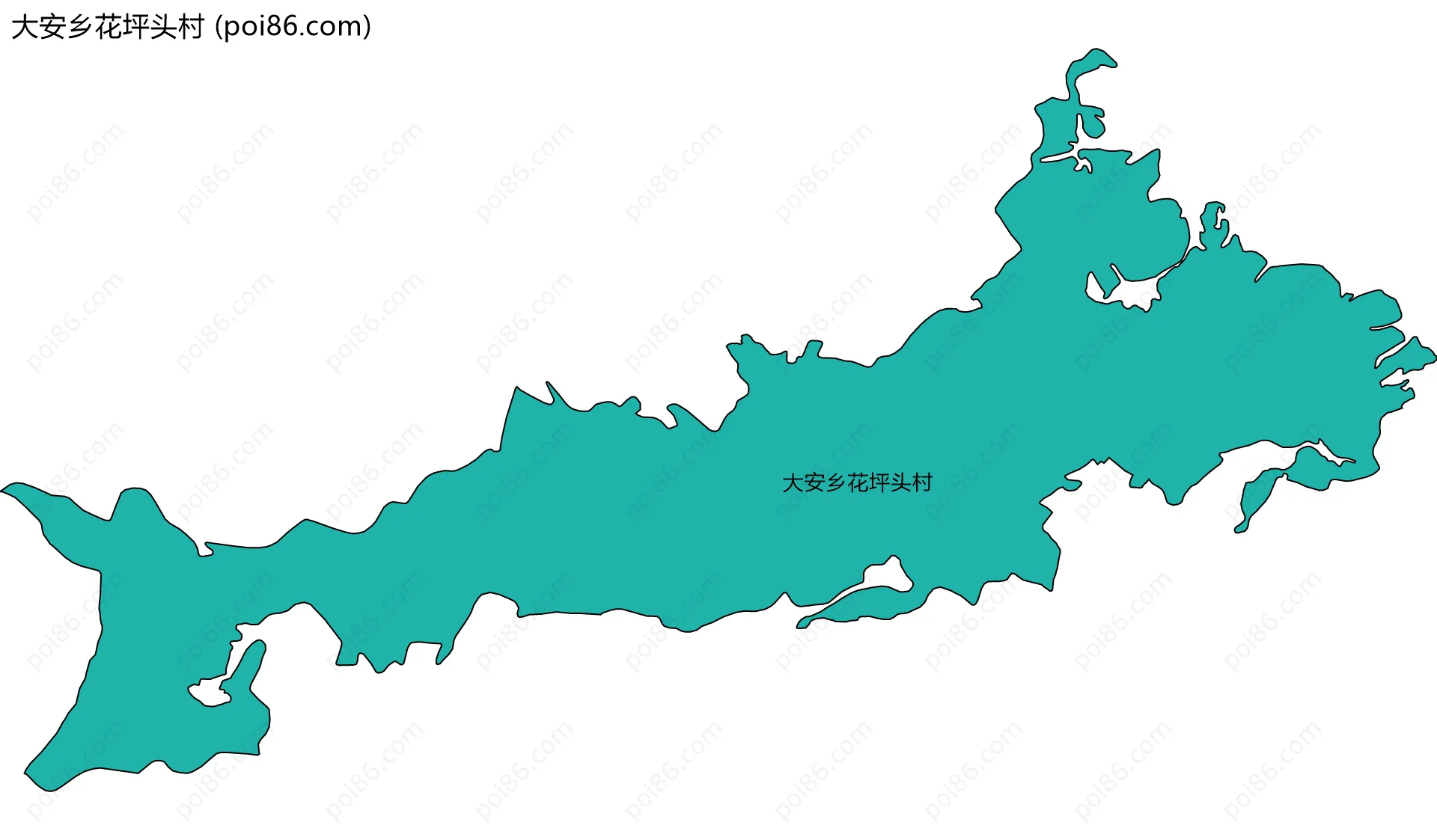 大安乡花坪头村边界地图