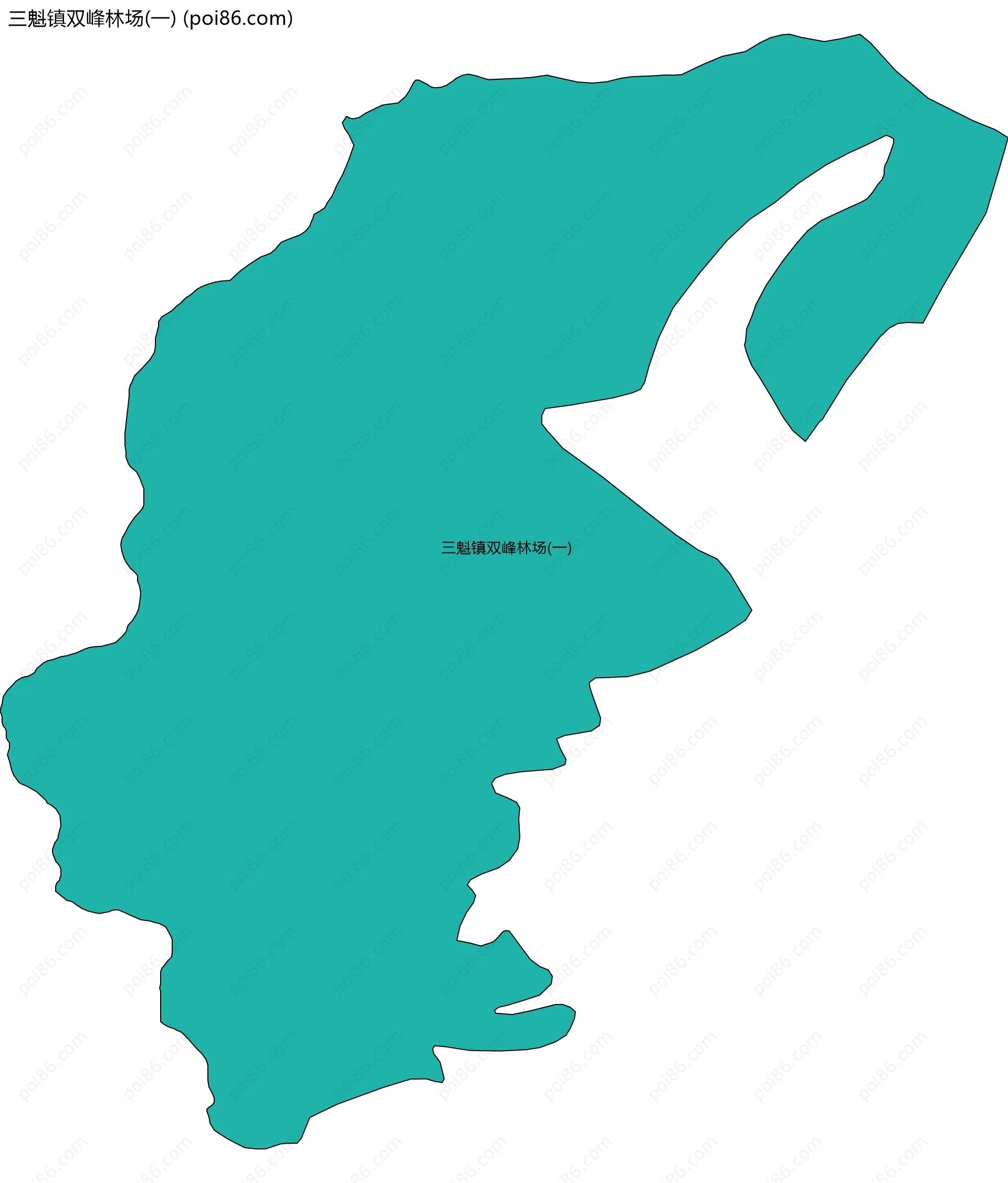 三魁镇双峰林场(一)边界地图